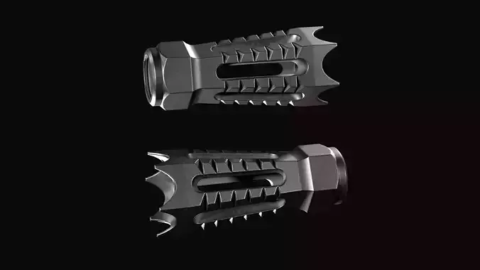 Flash Hider Yankee Hill Annihilator for AR 15 5 56 and 9mm Free low-poly 3D model
