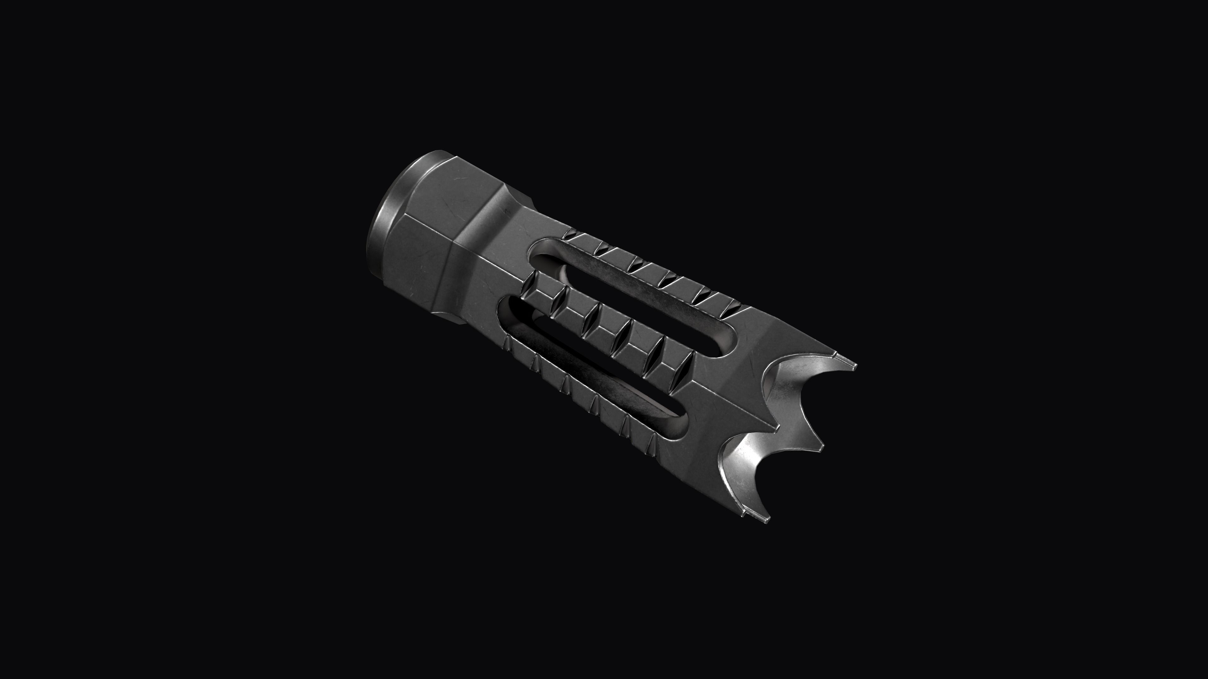 Flash Hider Yankee Hill Annihilator for AR 15 5 56 and 9mm Free low-poly 3D model_8