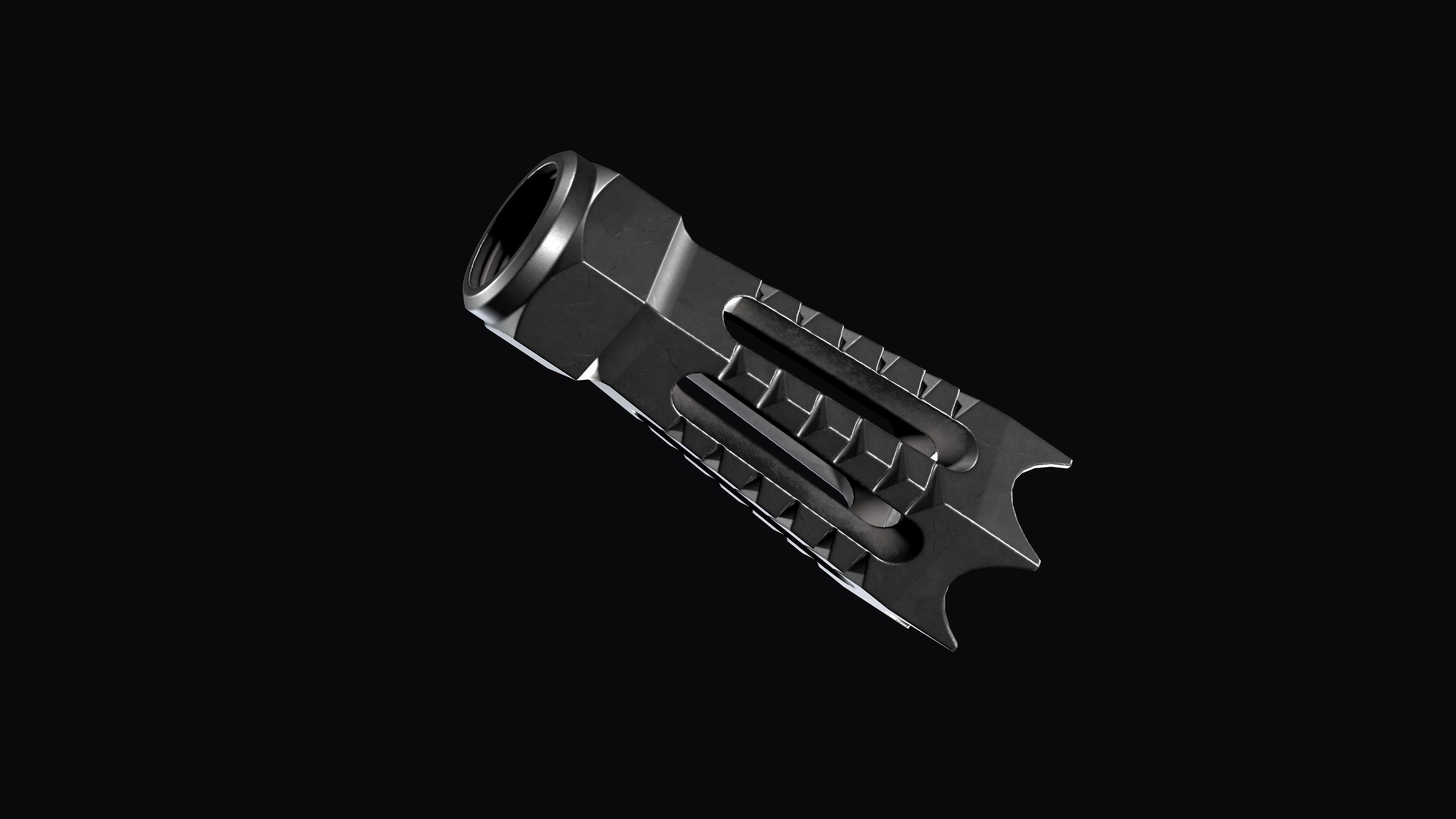 Flash Hider Yankee Hill Annihilator for AR 15 5 56 and 9mm Free low-poly 3D model_9