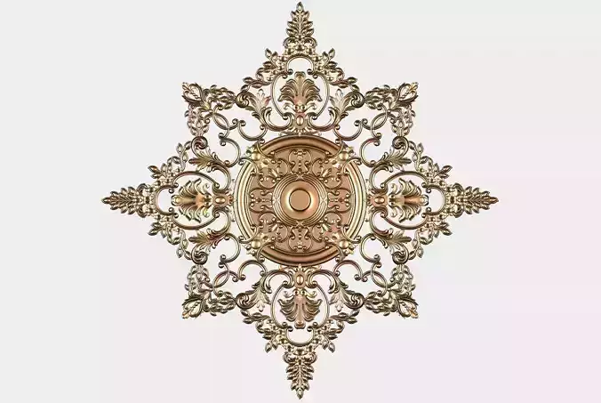 Carved round decor for cnc 42