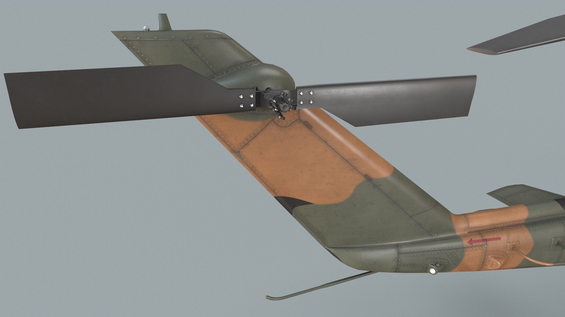  Bell AH-1S Cobra Japan Self-Defense Static Low-poly 3D model_11