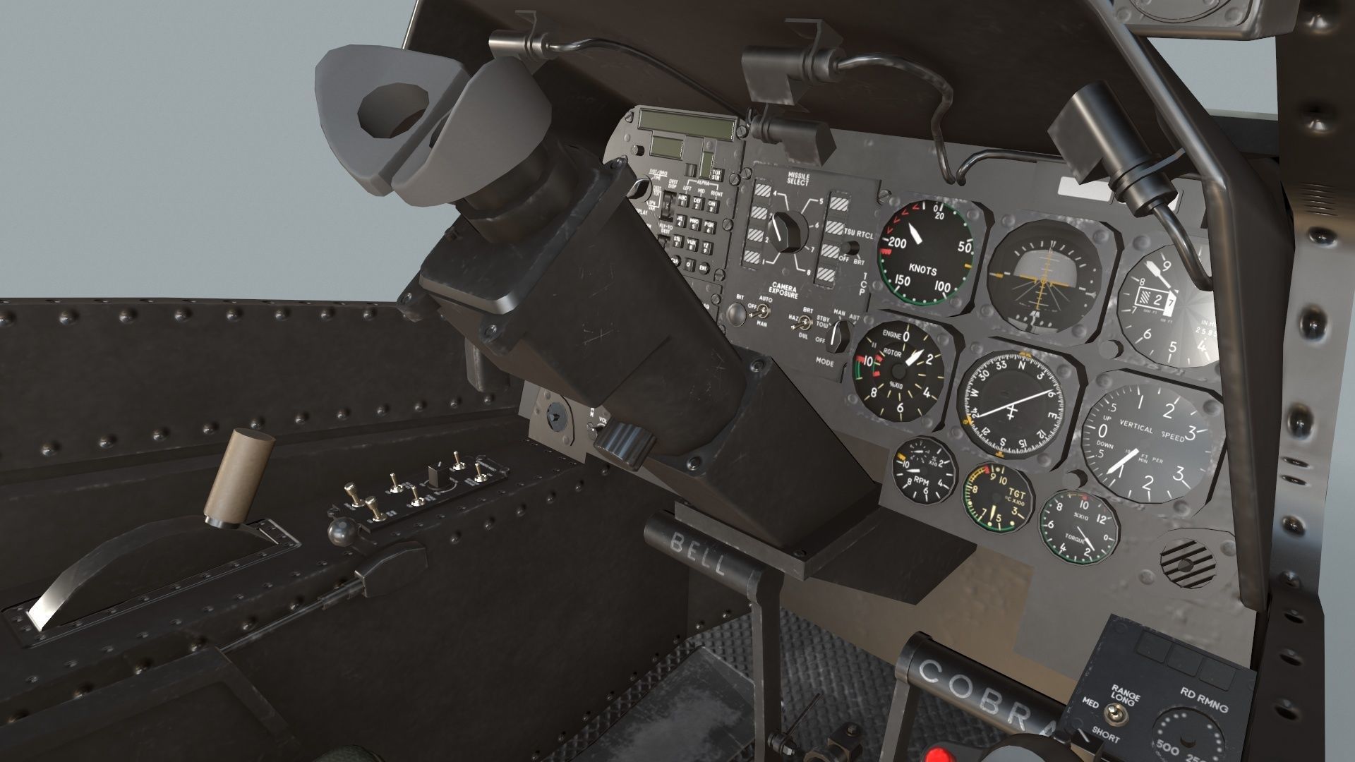  Bell AH-1S Cobra Japan Self-Defense Static Low-poly 3D model_14