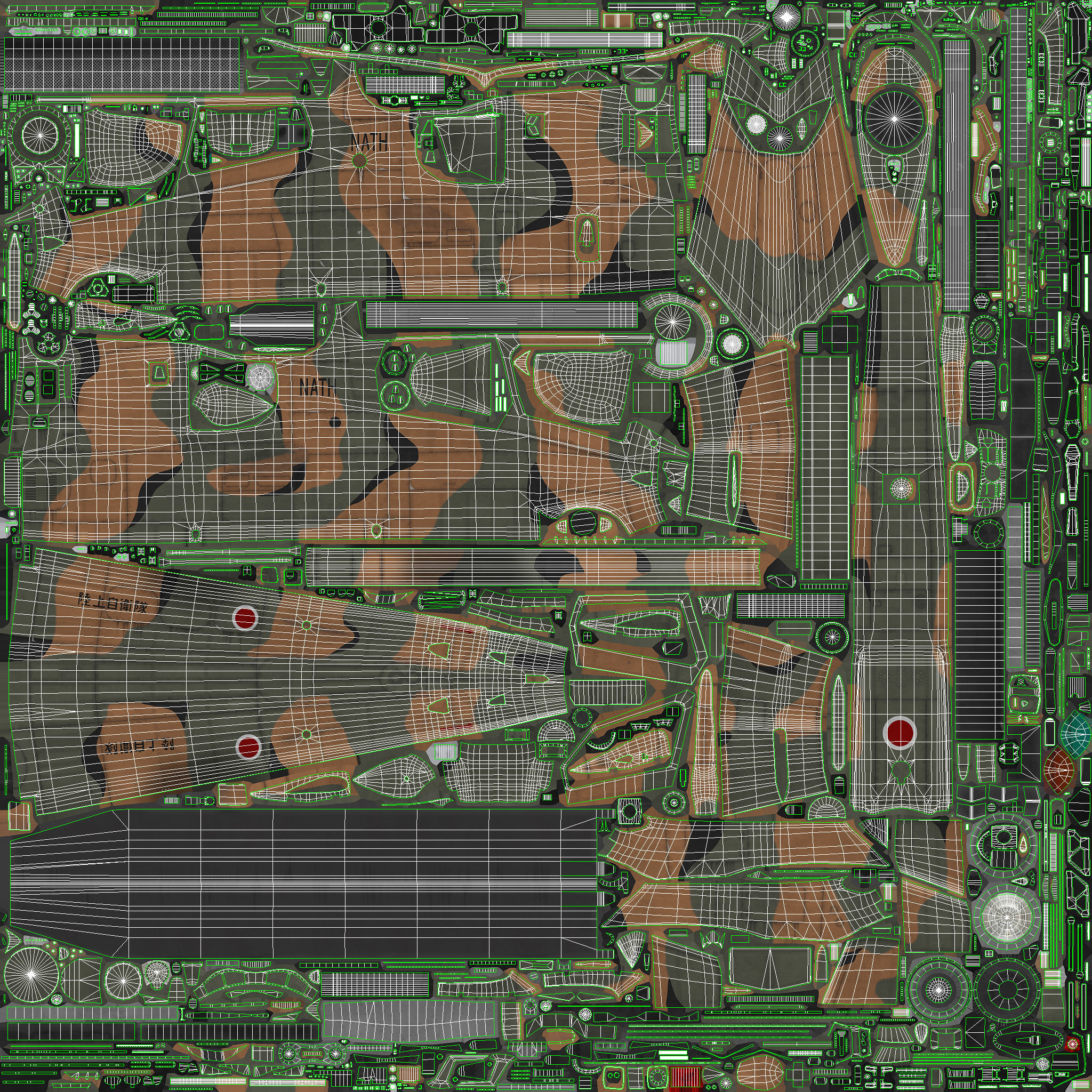  Bell AH-1S Cobra Japan Self-Defense Static Low-poly 3D model_29