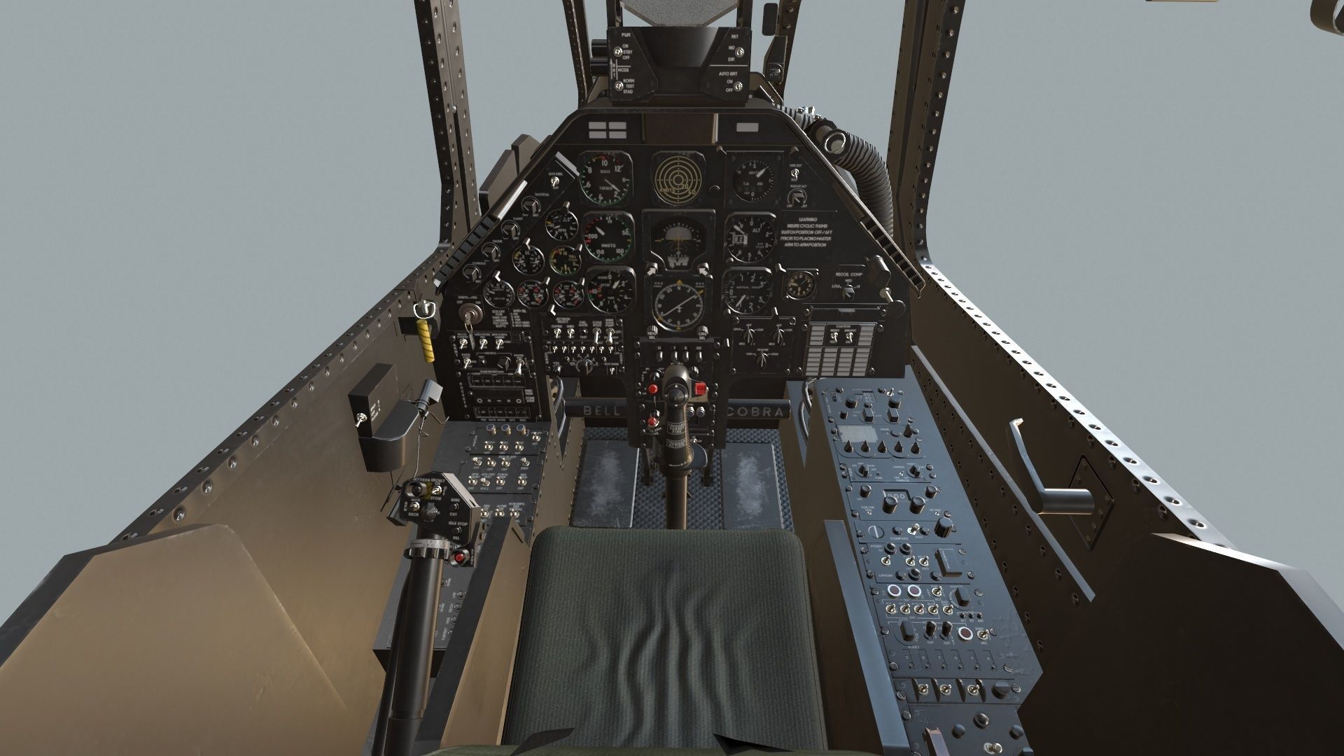  Bell AH-1S Cobra Japan Self-Defense Static Low-poly 3D model_15