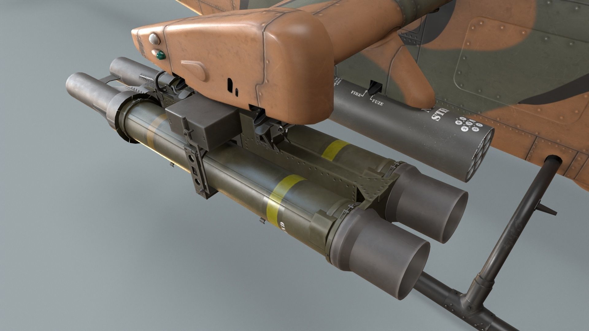  Bell AH-1S Cobra Japan Self-Defense Static Low-poly 3D model_10