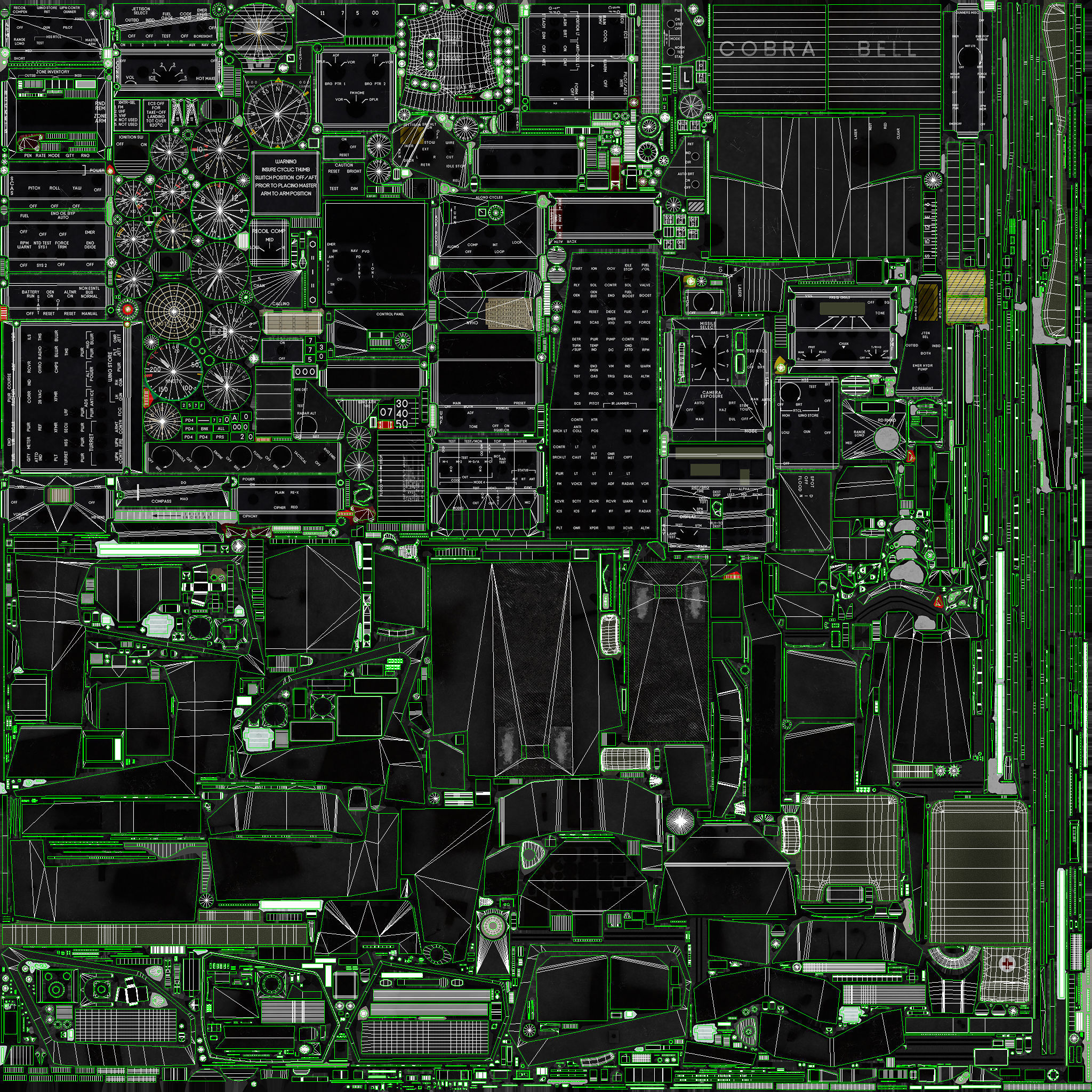  Bell AH-1S Cobra Japan Self-Defense Static Low-poly 3D model_30