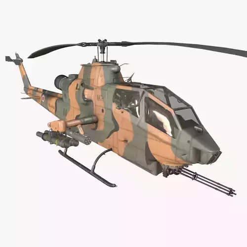  Bell AH-1S Cobra Japan Self-Defense Static Low-poly 3D model
