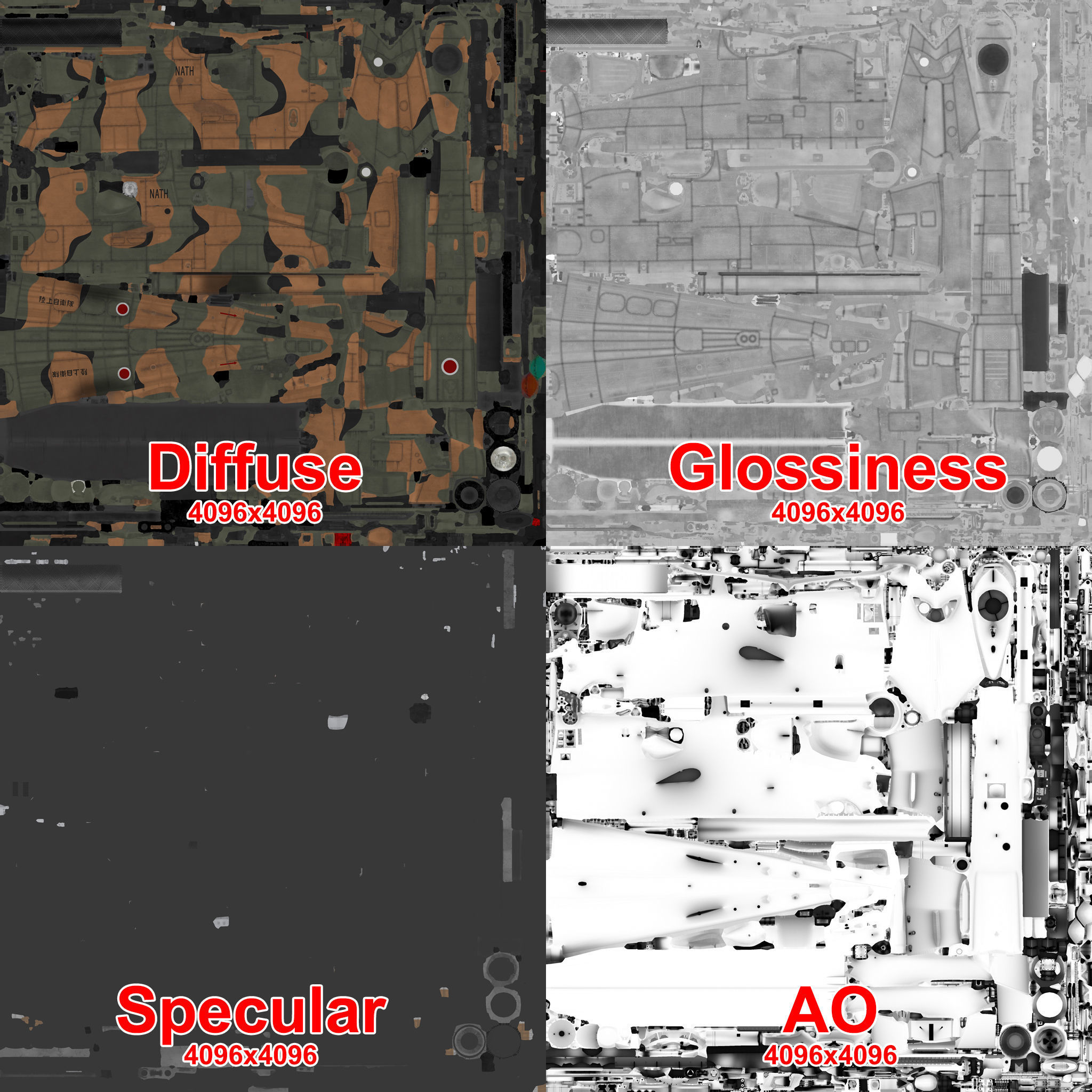  Bell AH-1S Cobra Japan Self-Defense Static Low-poly 3D model_26