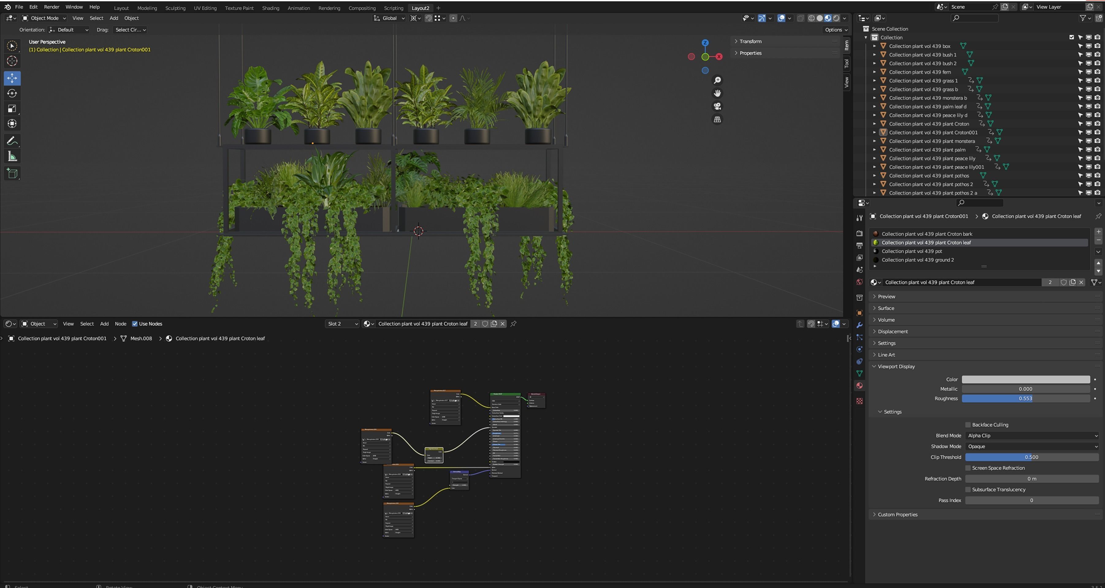 Collection plant vol 439 - blender model  3D model_6