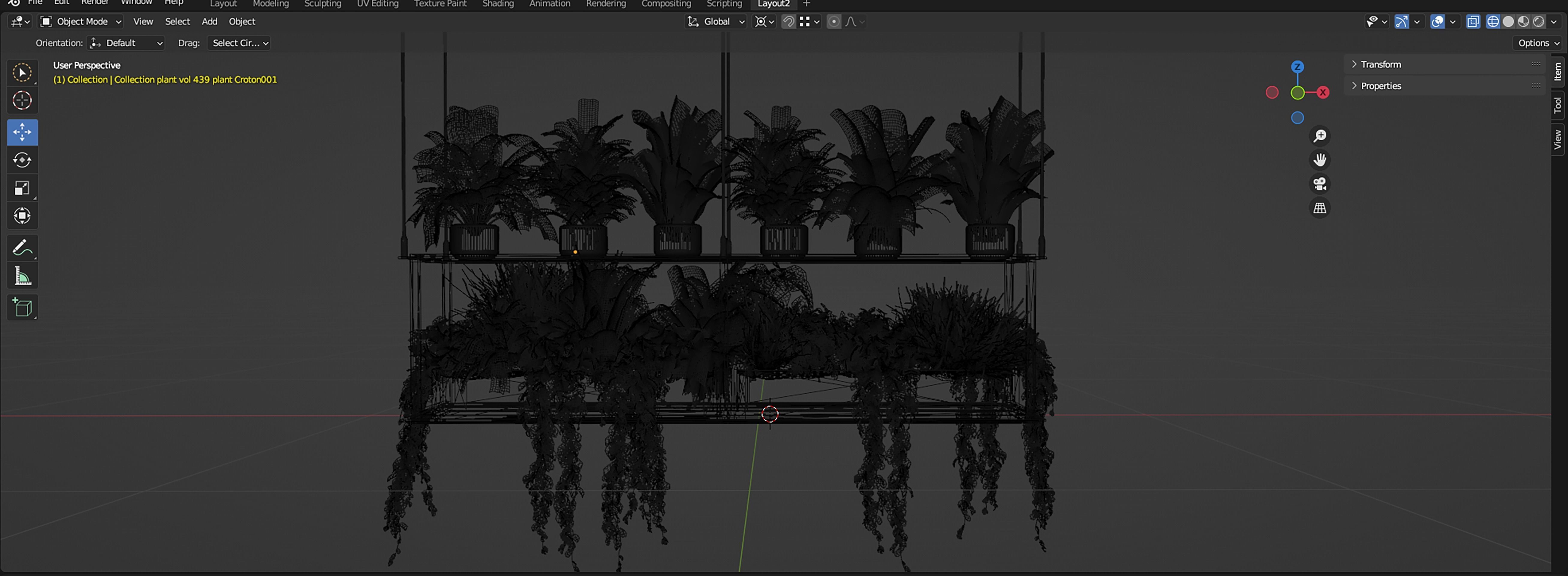 Collection plant vol 439 - blender model  3D model_7