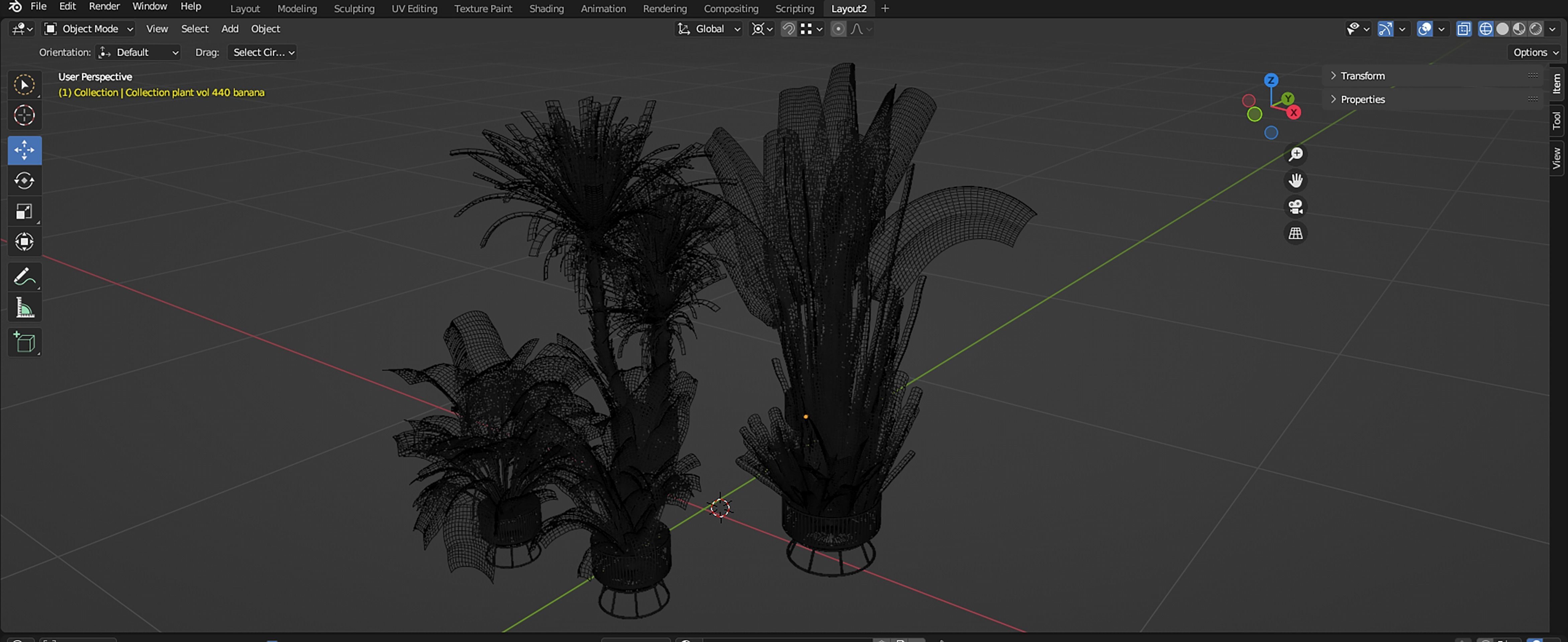 Collection plant vol 440 - blender model  3D model_7