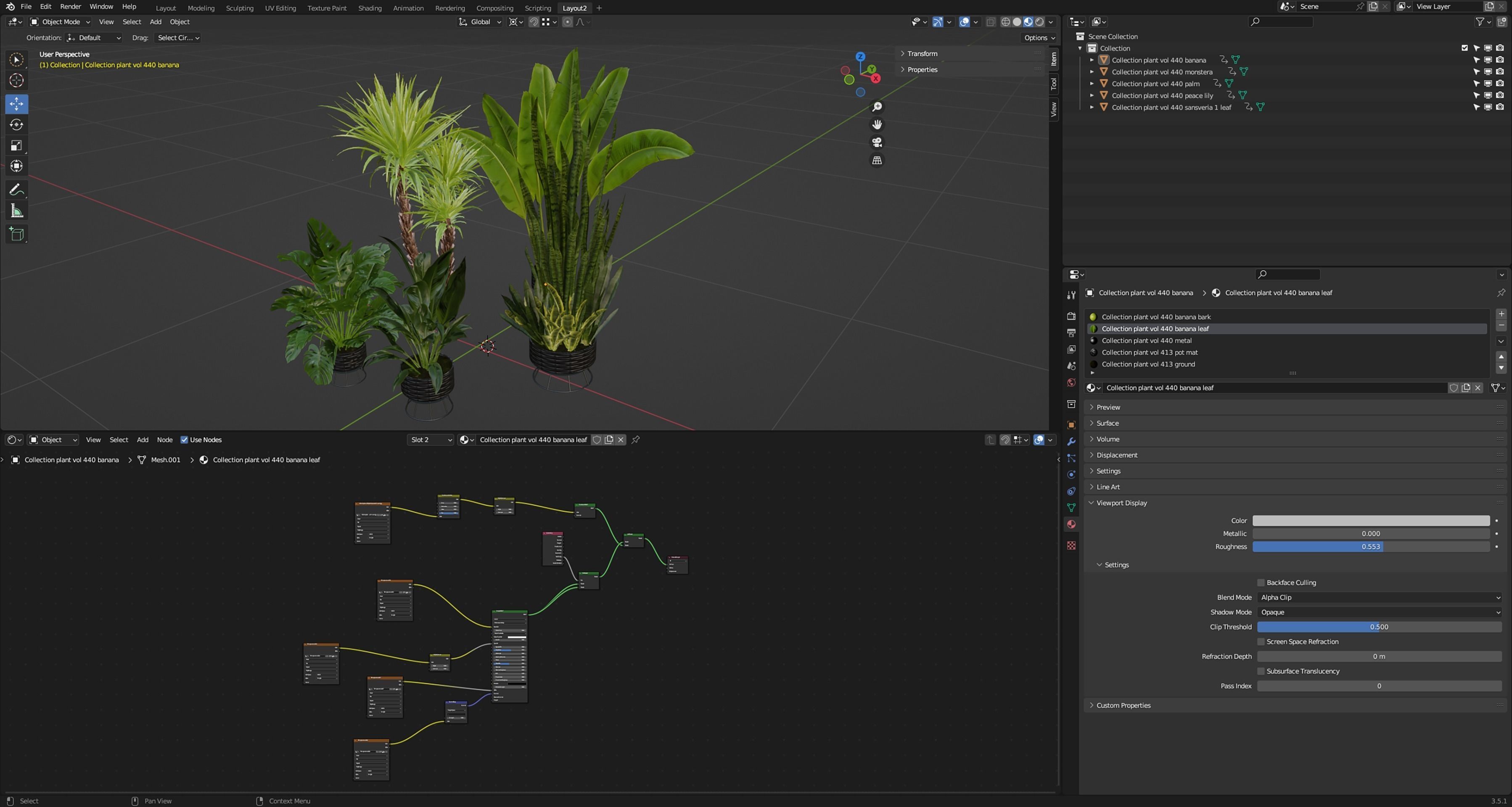 Collection plant vol 440 - blender model  3D model_6