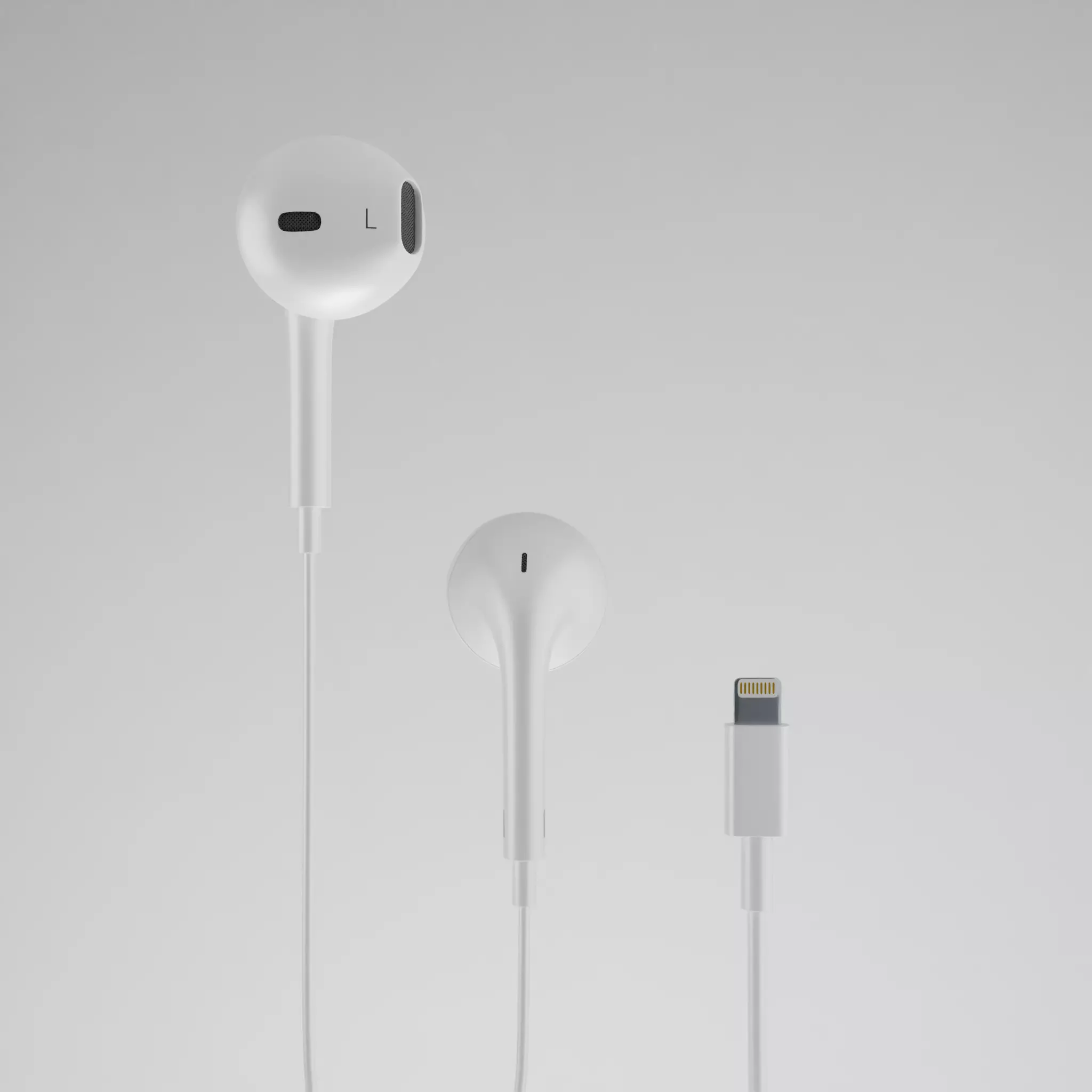 Apple Headphones 3D model
