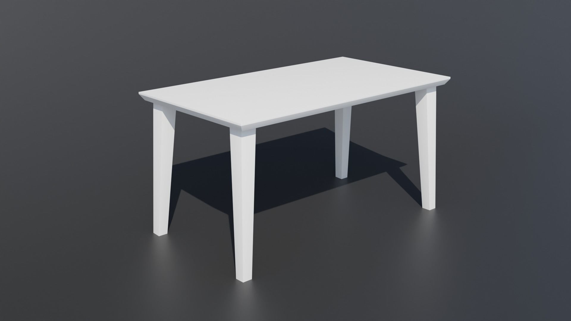 Simple Table and Chair 3D Model 3D model_1