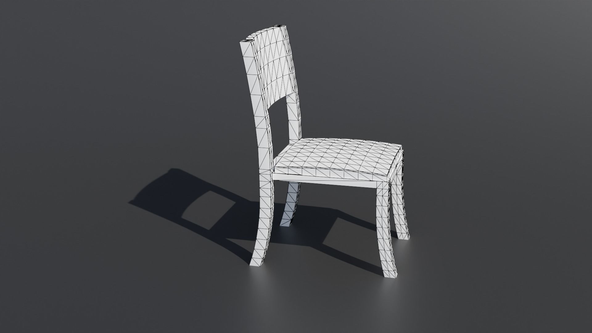 Simple Table and Chair 3D Model 3D model_7