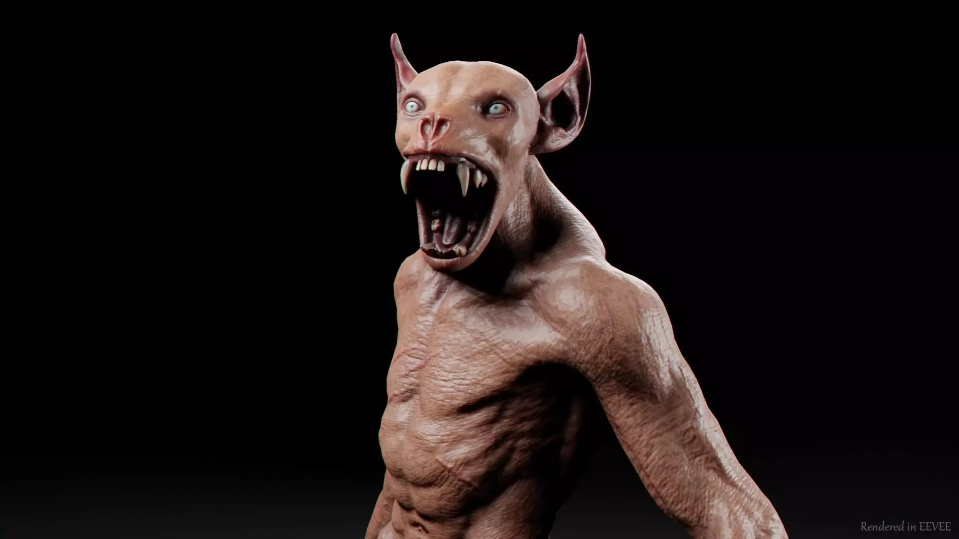 Chupacabra Low-poly 3D model_0