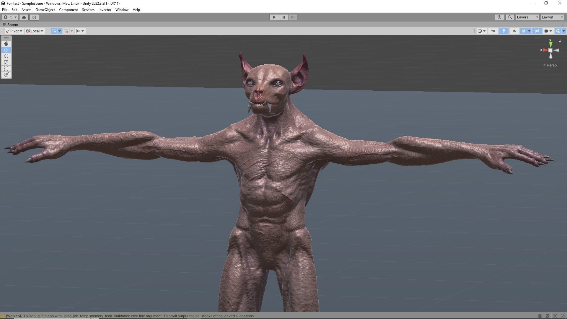 Chupacabra Low-poly 3D model_24