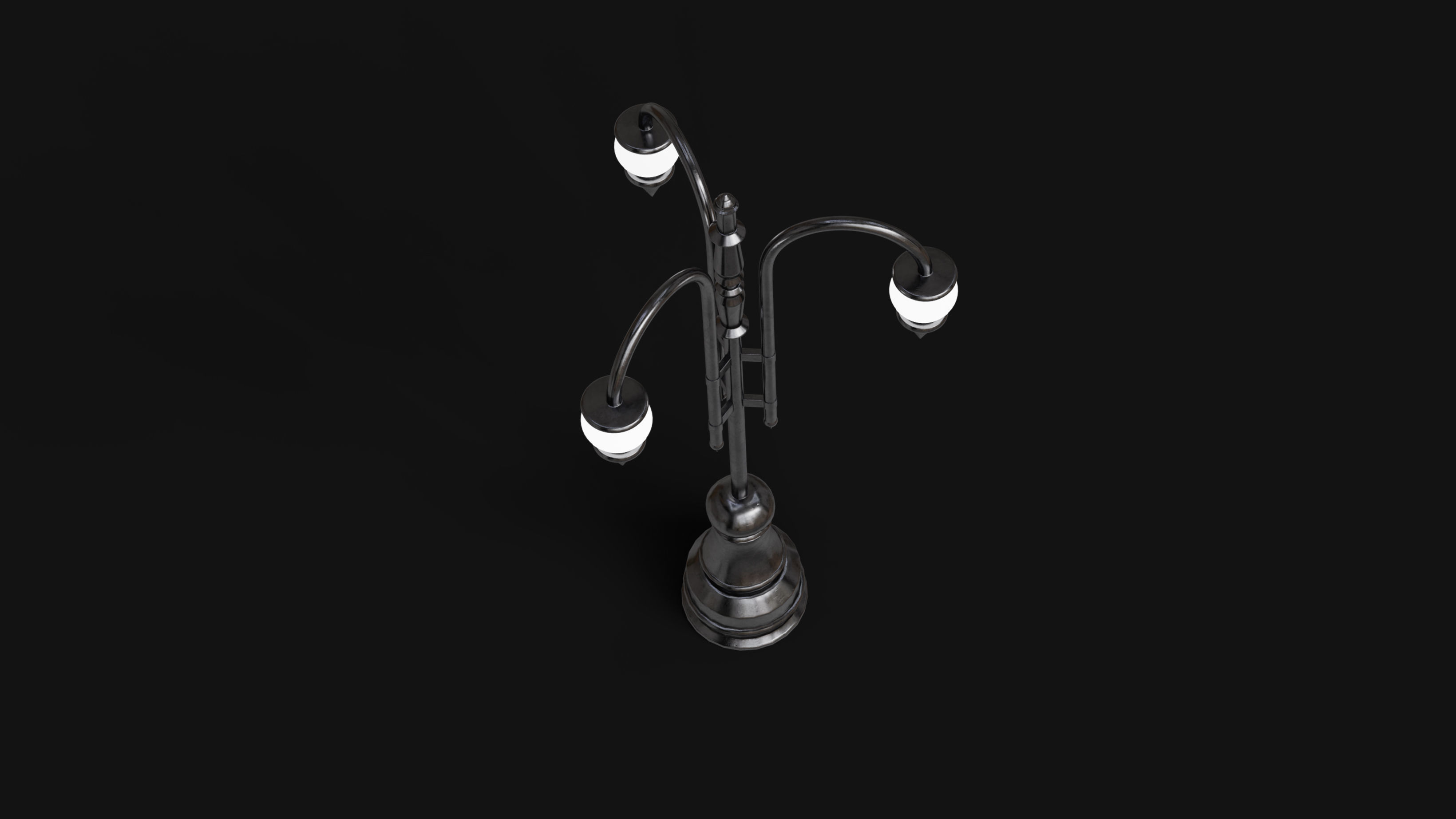 Street Lamp PBR Low-poly 3D model_1