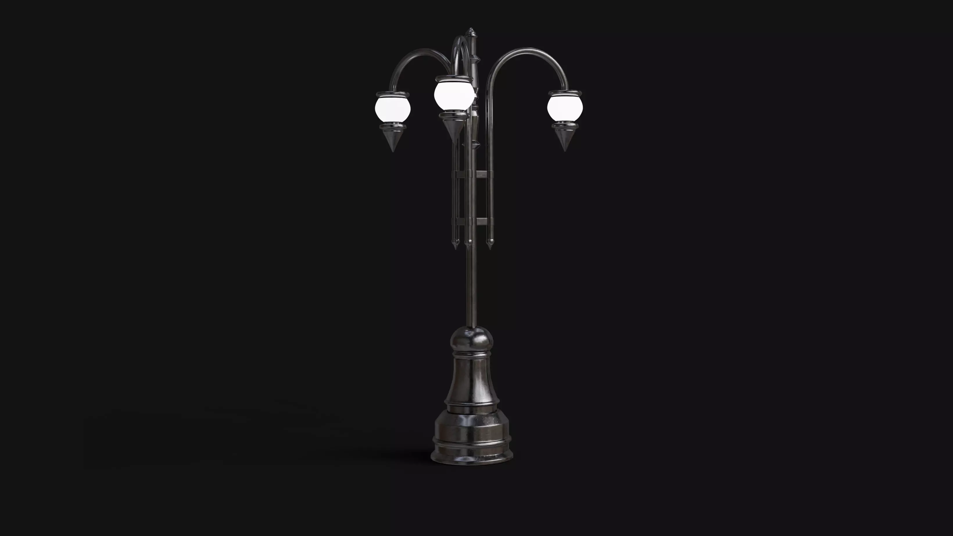Street Lamp PBR Low-poly 3D model_0