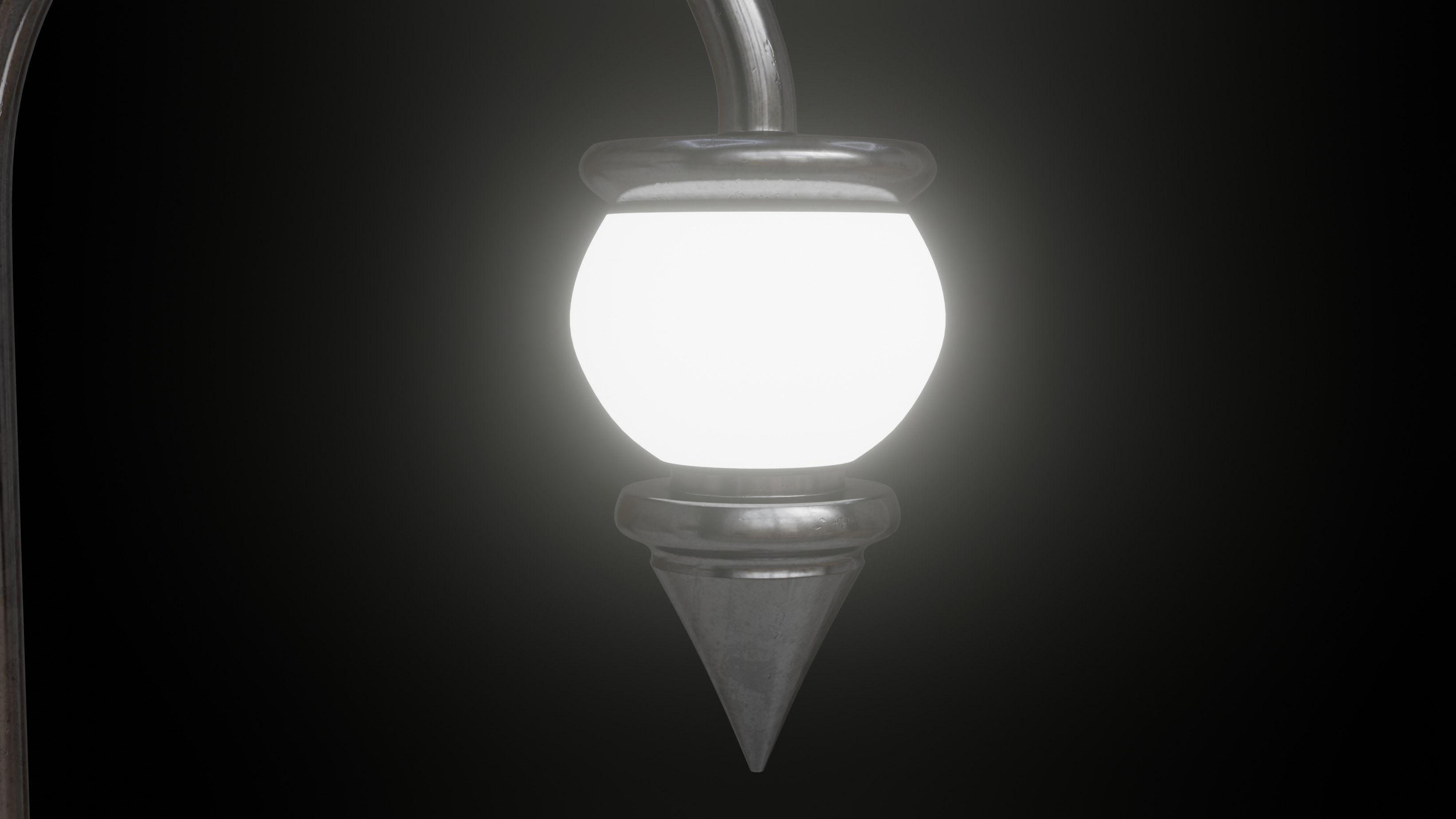 Street Lamp PBR Low-poly 3D model_4