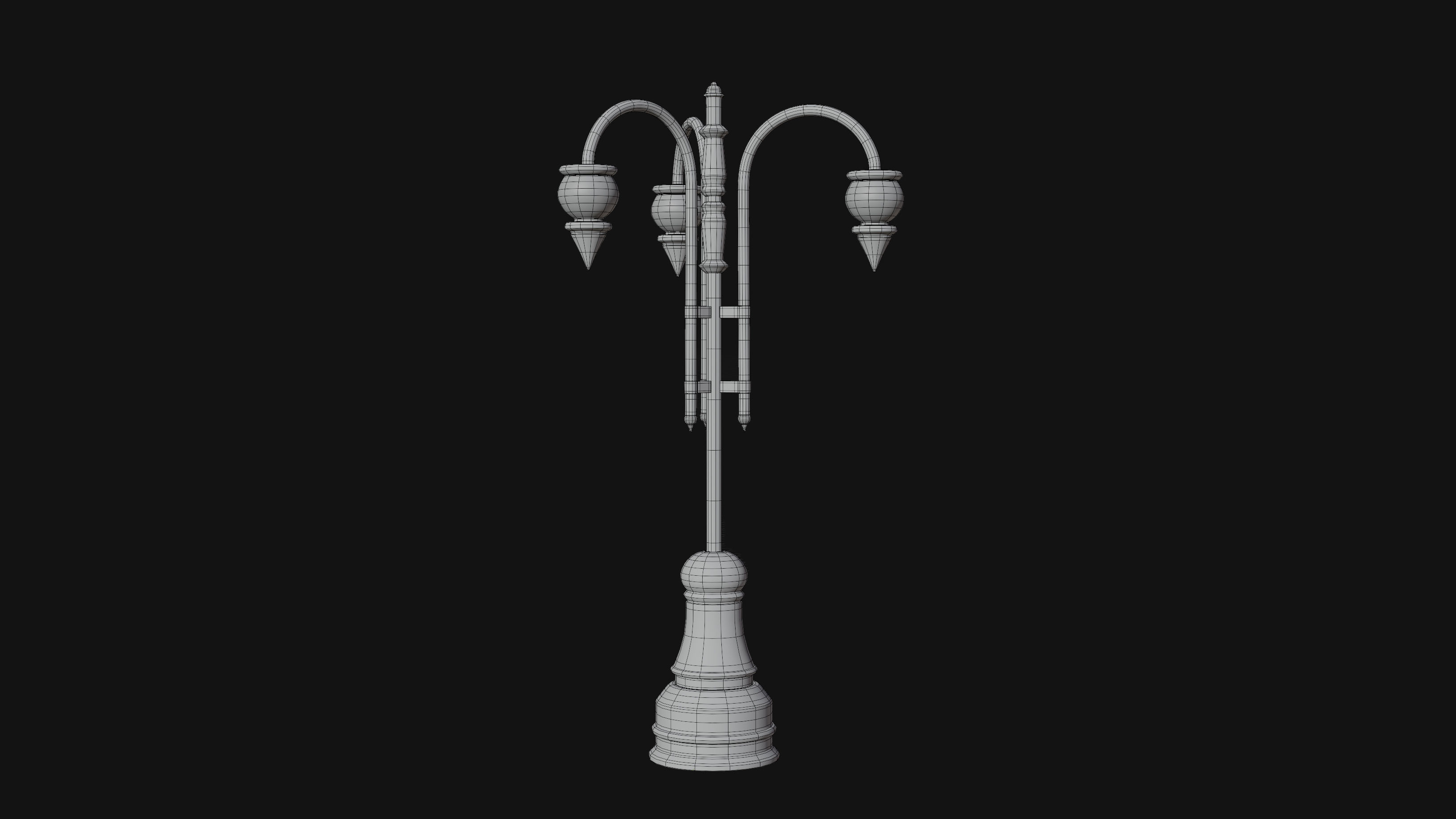 Street Lamp PBR Low-poly 3D model_2