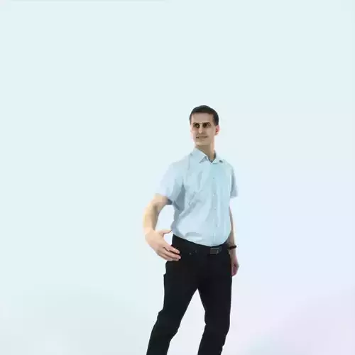 Romance 04B Couple Listening listening walking Casual Man Low-poly 3D model