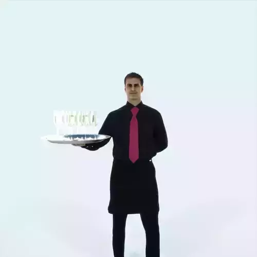 Romance 05C Waiter Offering Working Man