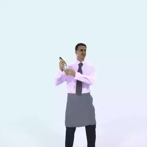 Romance 08K Barman Shaking Working Man