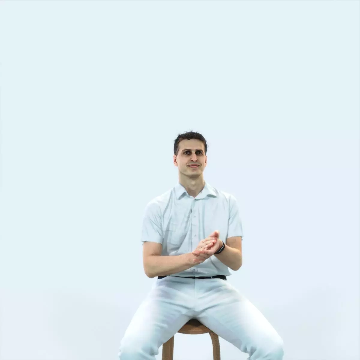 Romance 08M Clapping Clapping Sitting Casual Man Low-poly 3D model_0