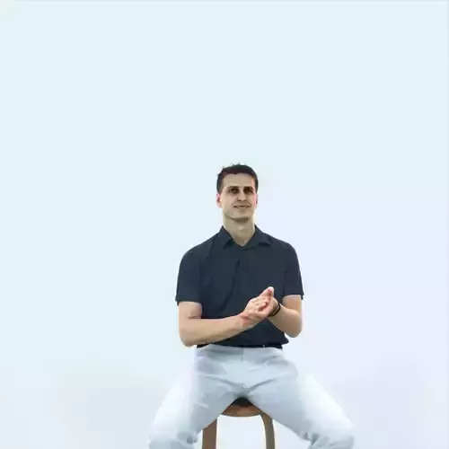 Romance 08J Clapping Clapping Sitting Casual Man