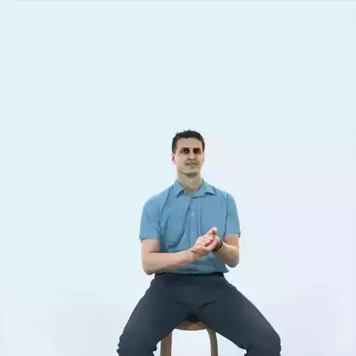 Romance 08I Clapping Clapping Sitting Casual Man