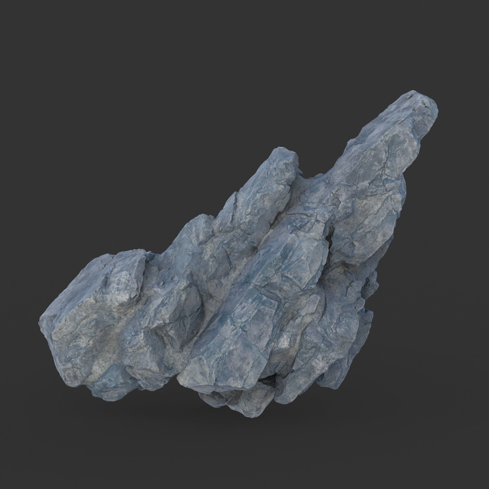 Low poly Gray Spiky Modular Rock 230715 Low-poly 3D model_12