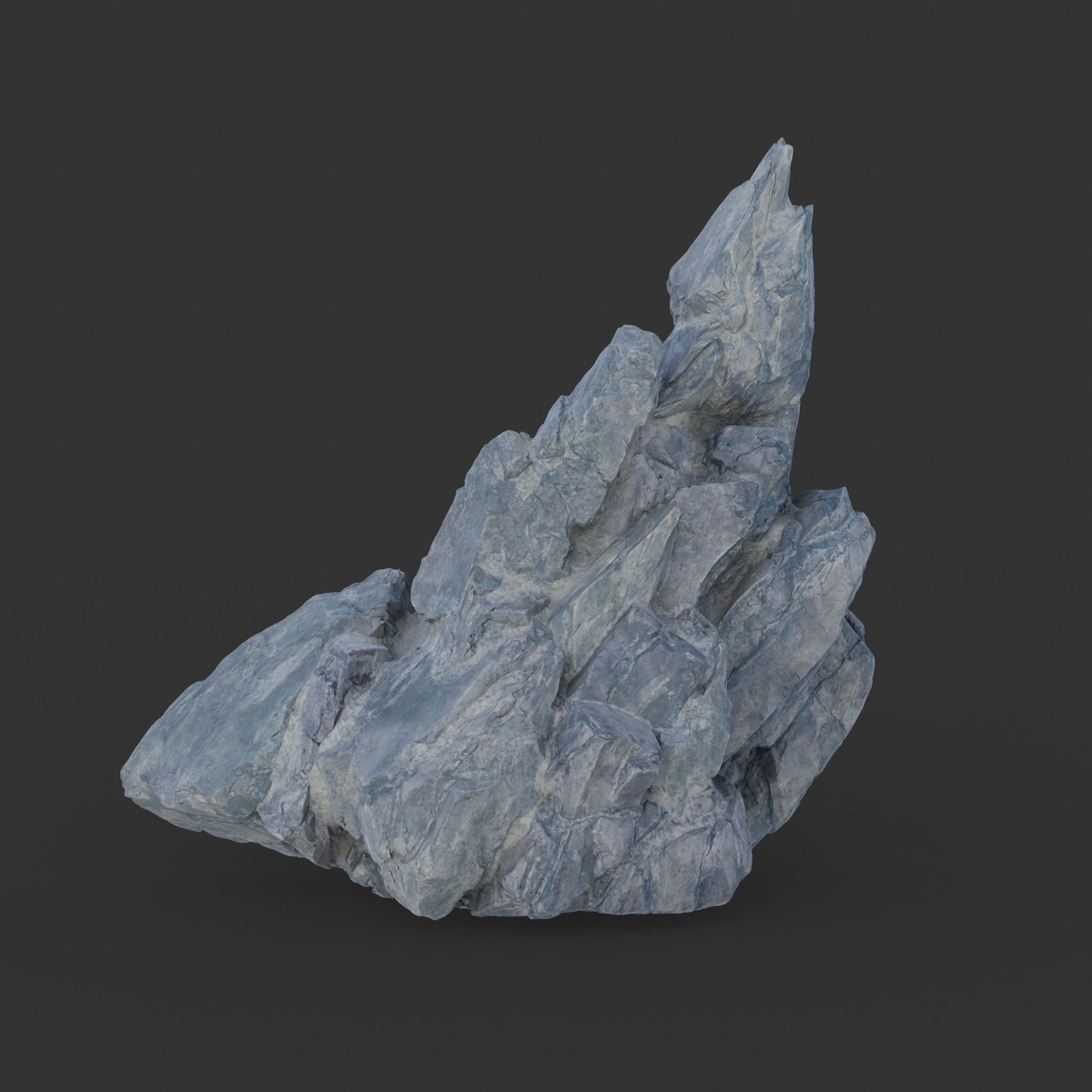 Low poly Gray Spiky Modular Rock 230715 Low-poly 3D model_6
