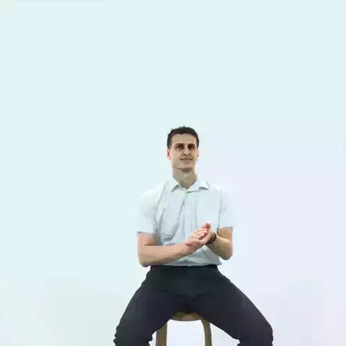 Romance 08C Clapping Clapping Sitting Casual Man