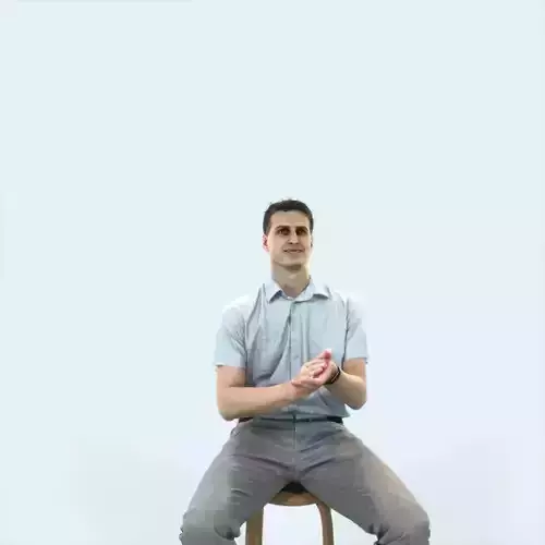 Romance 08A Clapping Clapping Sitting Casual Man