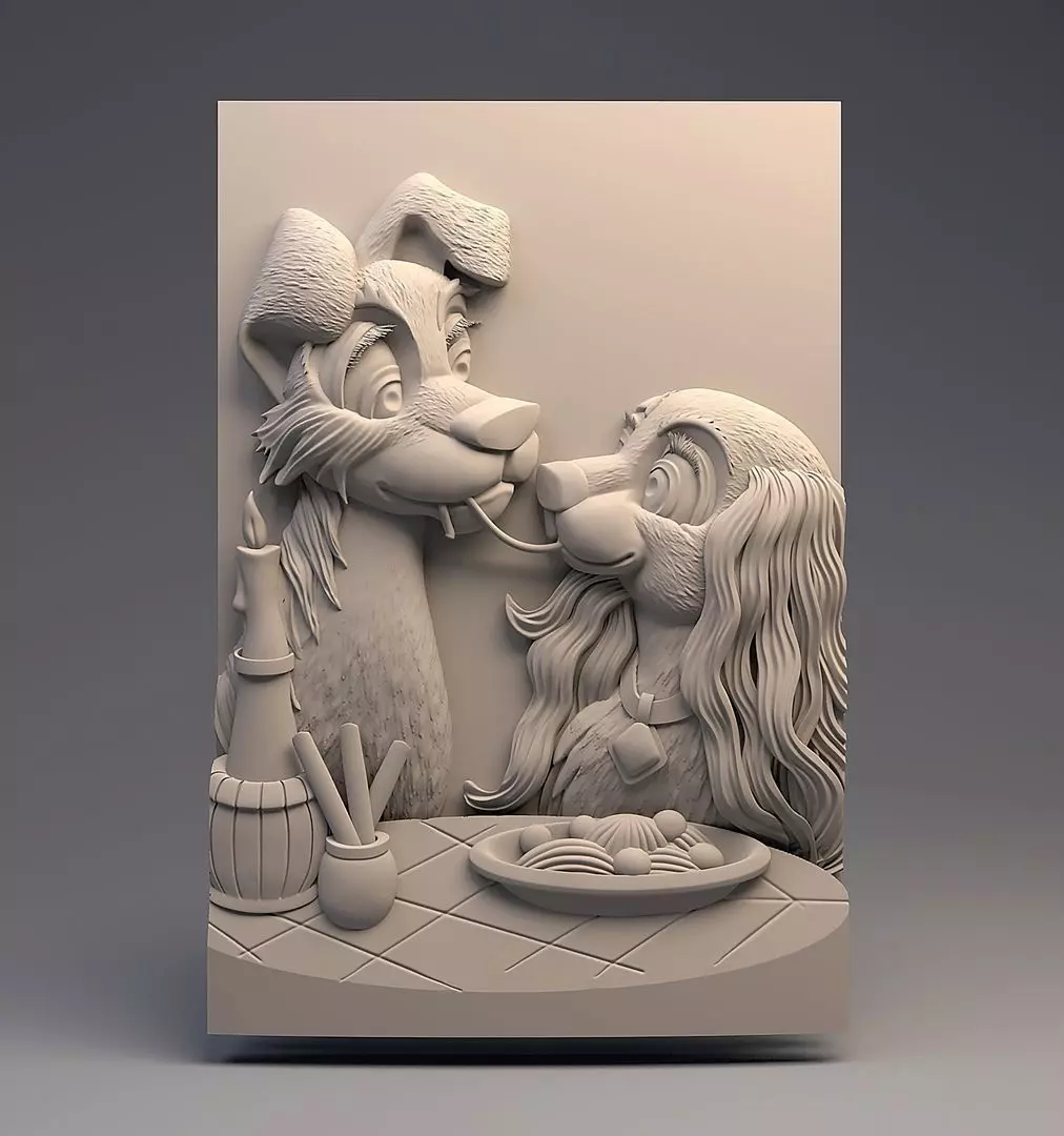 Dogs love 3D model_0