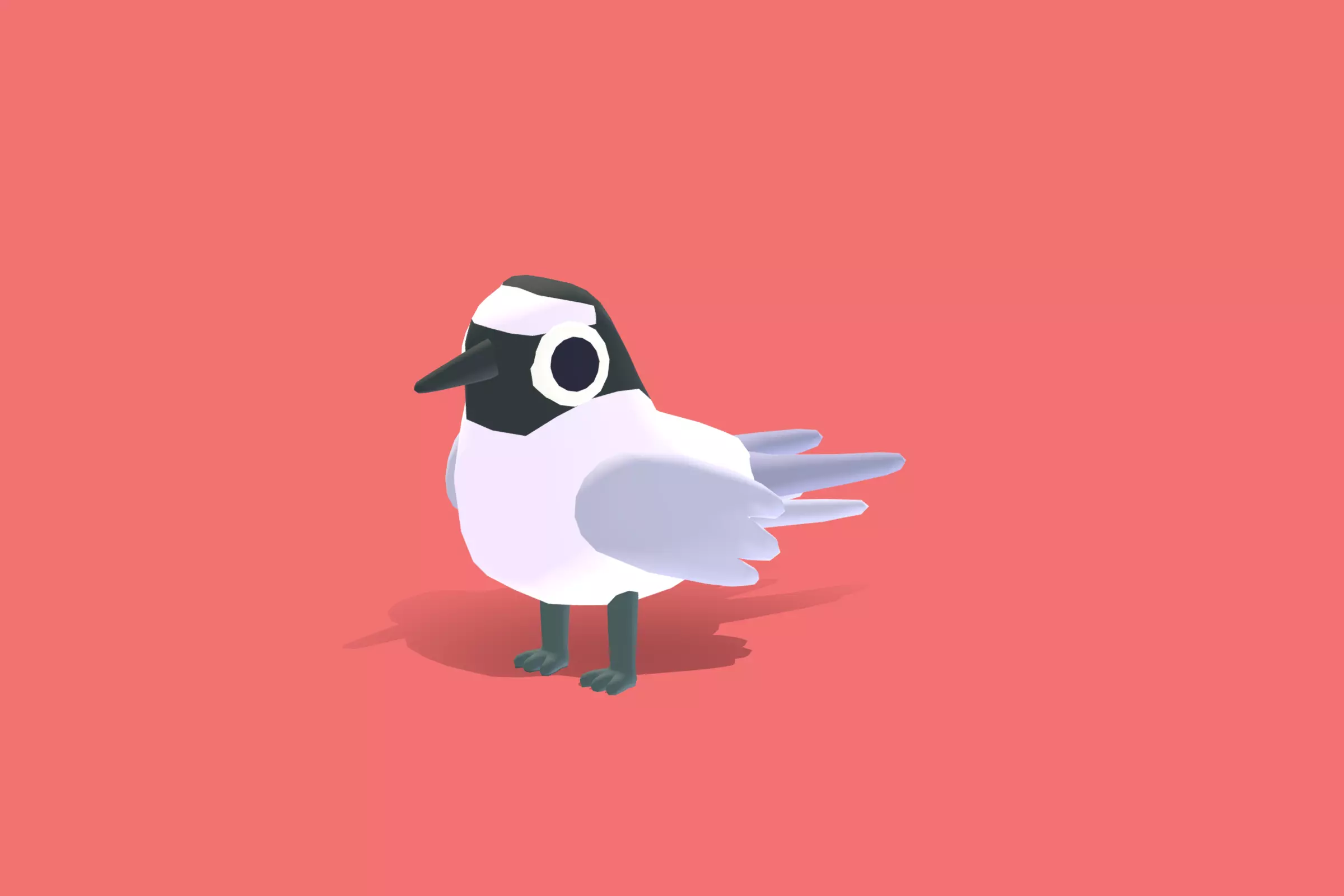 Quirky Series - Aleutian Tern Low-poly 3D model