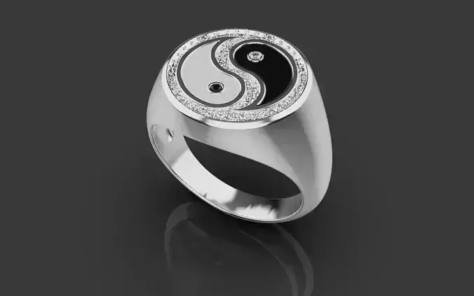 Rings Yin Yang 0077 3D print model