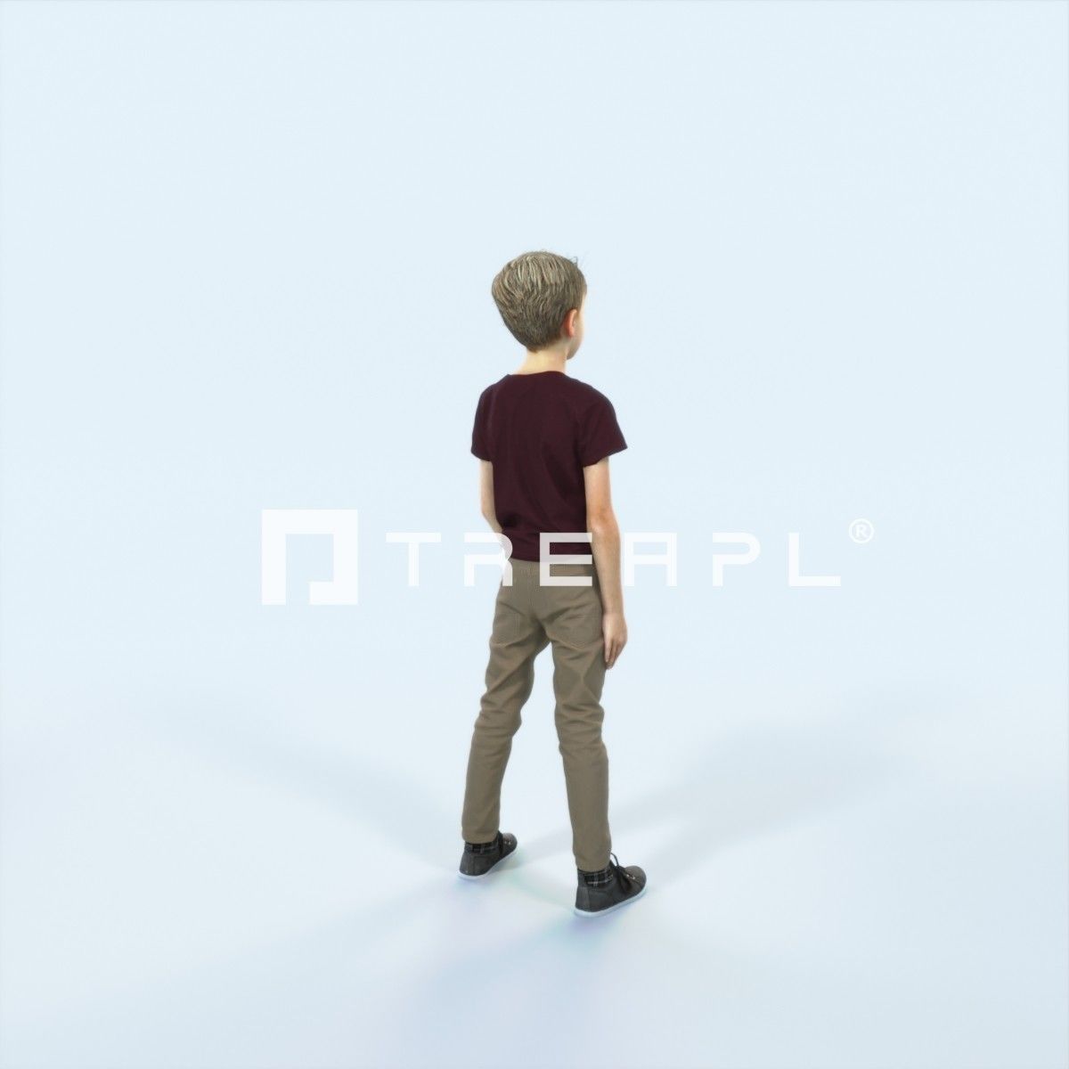 Story 02J Listening listening Casual Boy Low-poly 3D model_3