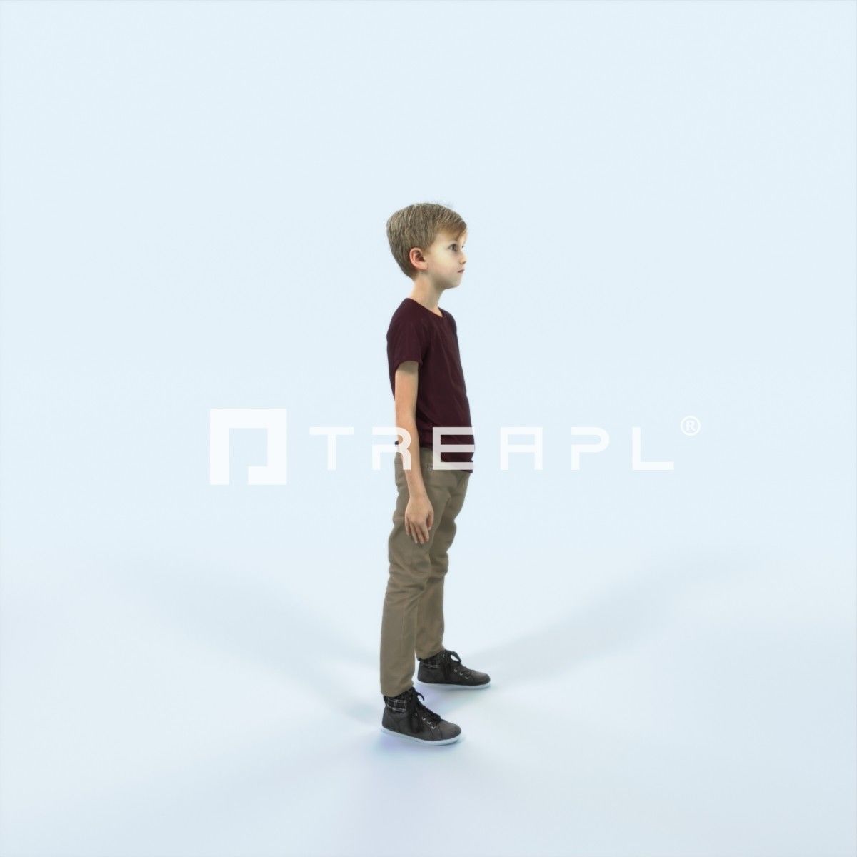 Story 02J Listening listening Casual Boy Low-poly 3D model_2