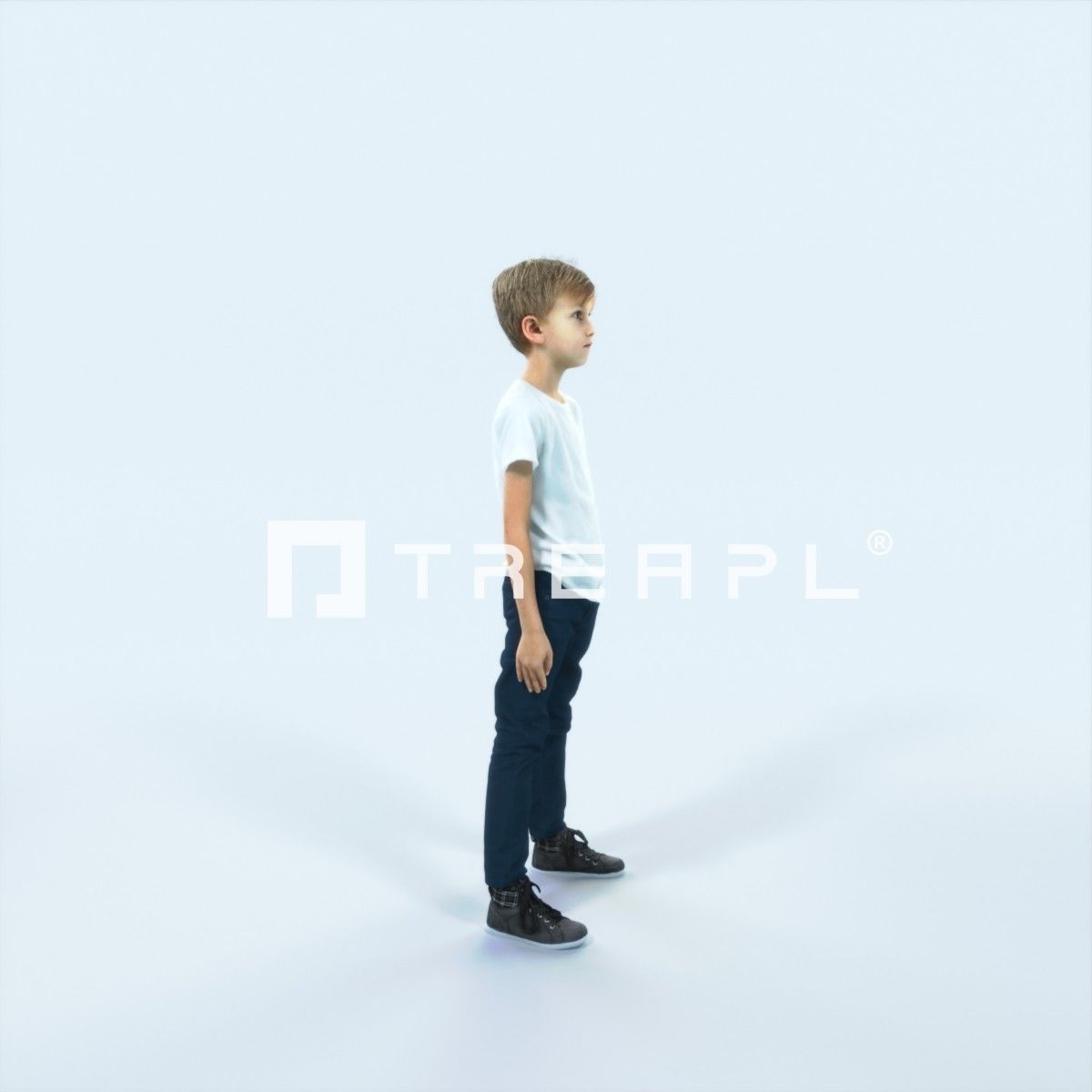 Story 02I Listening listening Casual Boy Low-poly 3D model_2