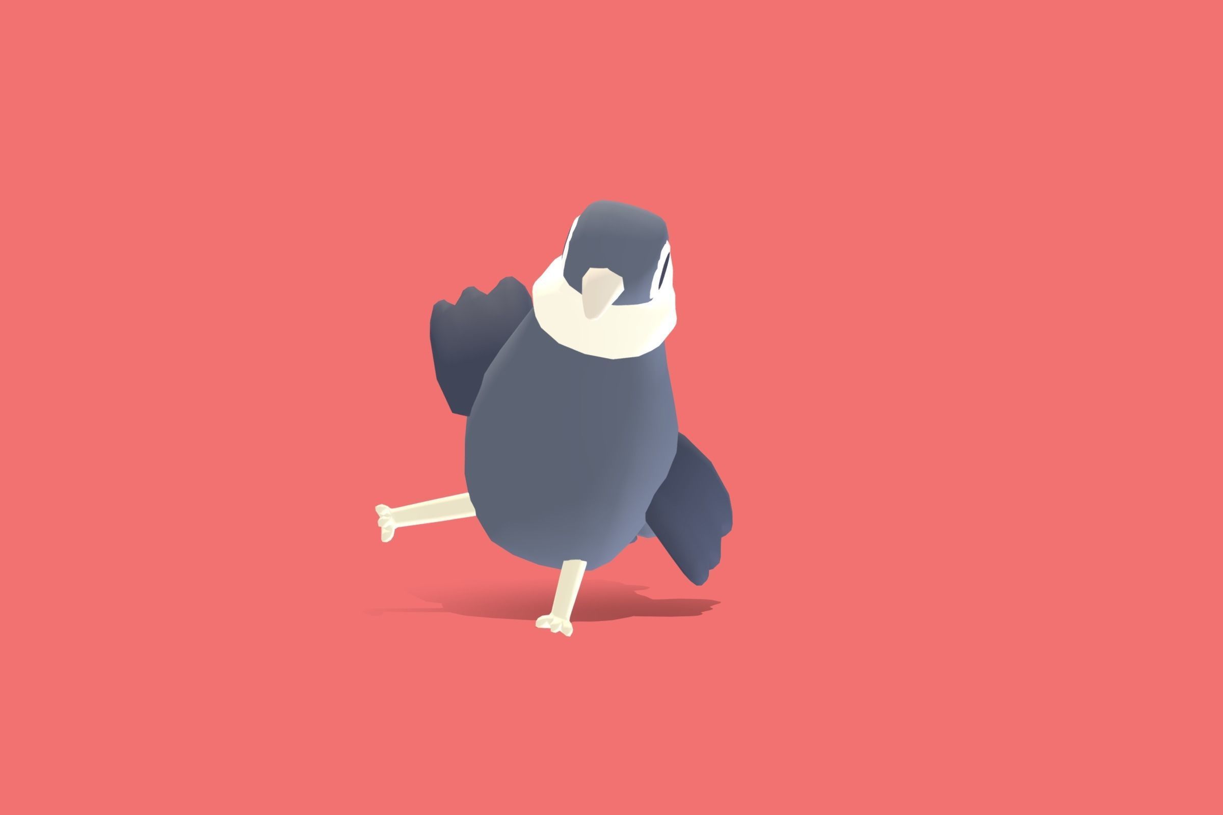 Quirky Series - Andean Condor Low-poly 3D model_9