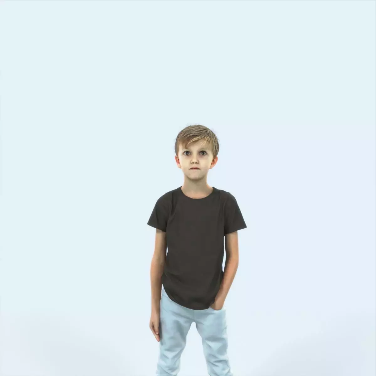 Story 02D Listening listening Casual Boy Low-poly 3D model_0