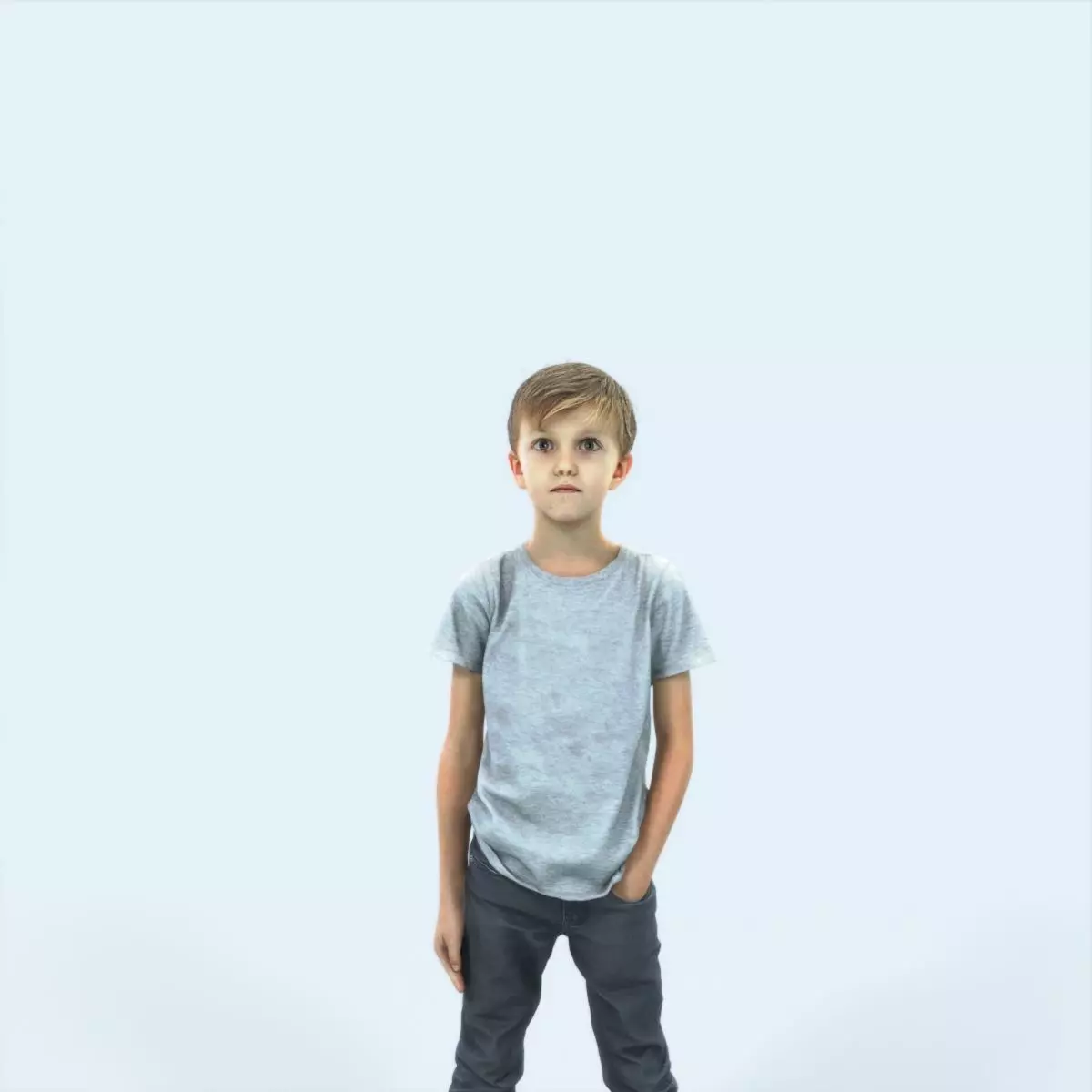 Story 02A Listening listening Casual Boy Low-poly 3D model_0