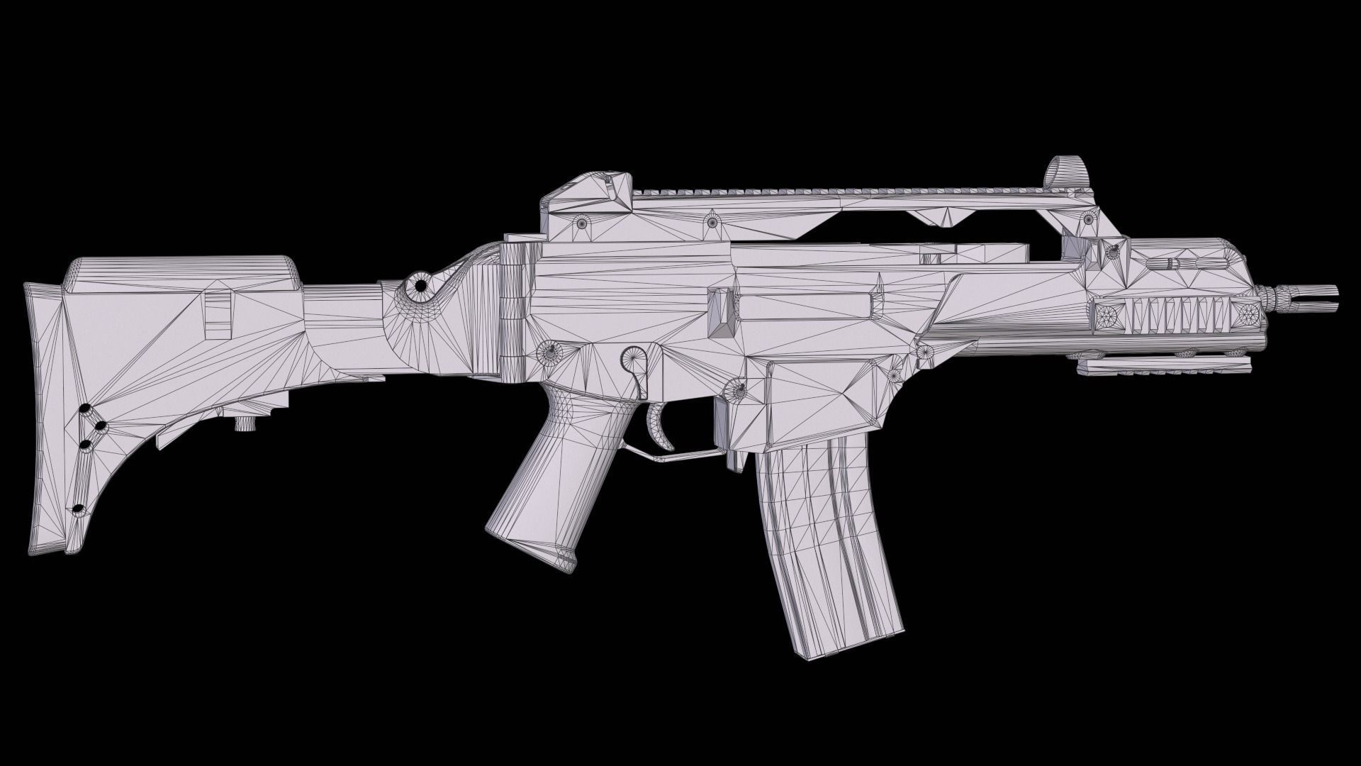 Fully modular assault rifle HK G36 G36E G36K G36KE G36C Low-poly 3D model_75