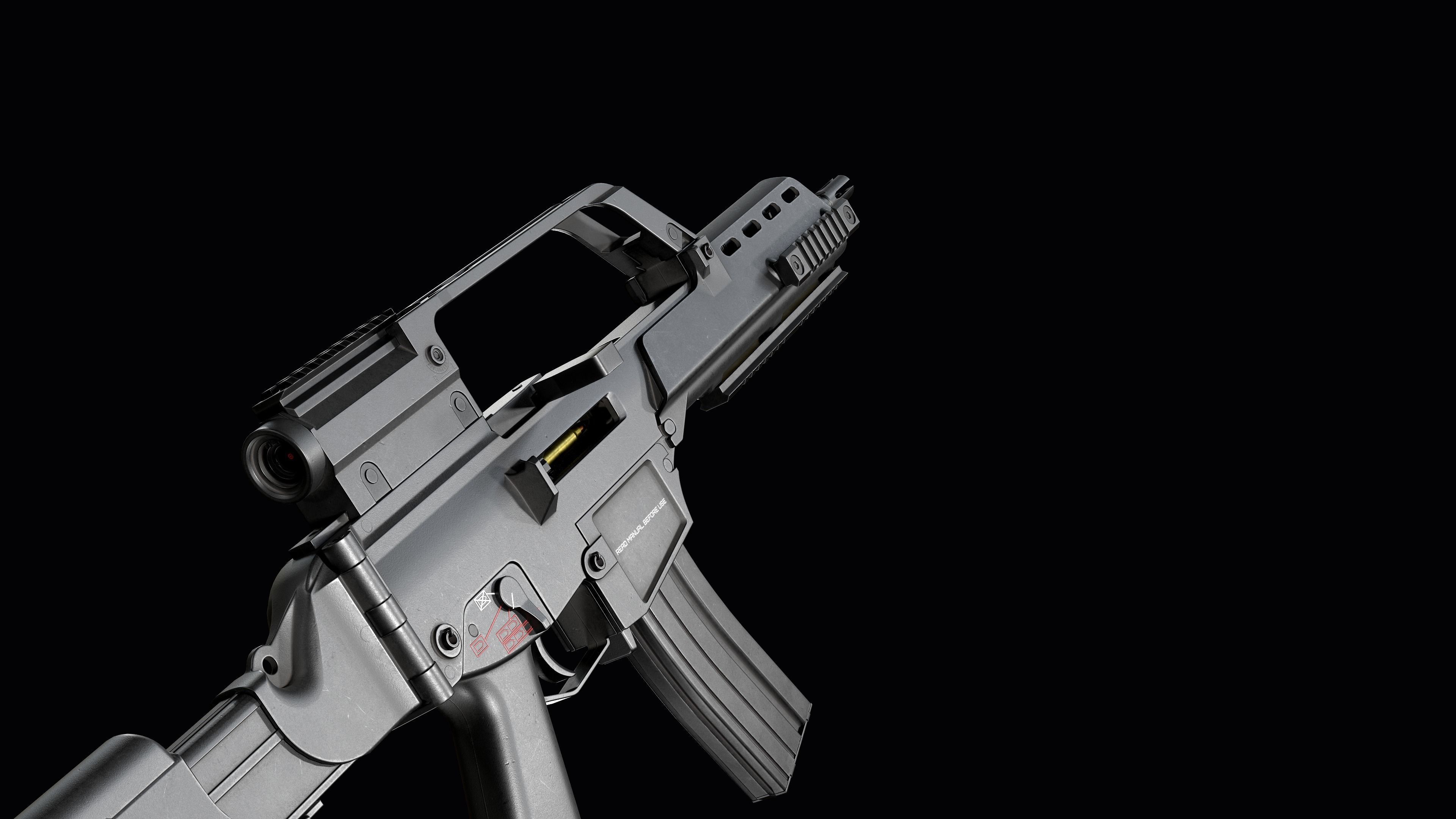 Fully modular assault rifle HK G36 G36E G36K G36KE G36C Low-poly 3D model_68