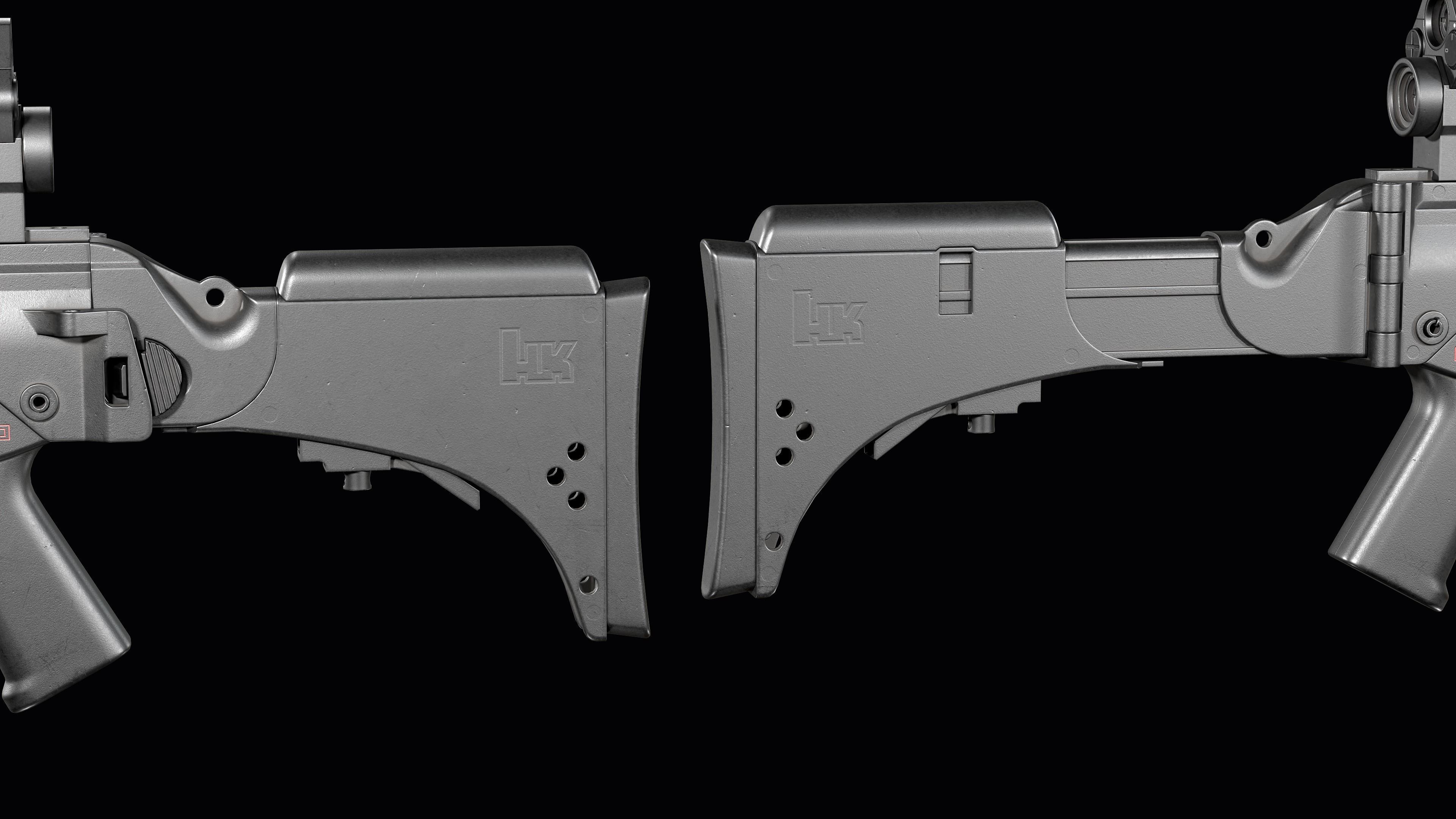 Fully modular assault rifle HK G36 G36E G36K G36KE G36C Low-poly 3D model_53