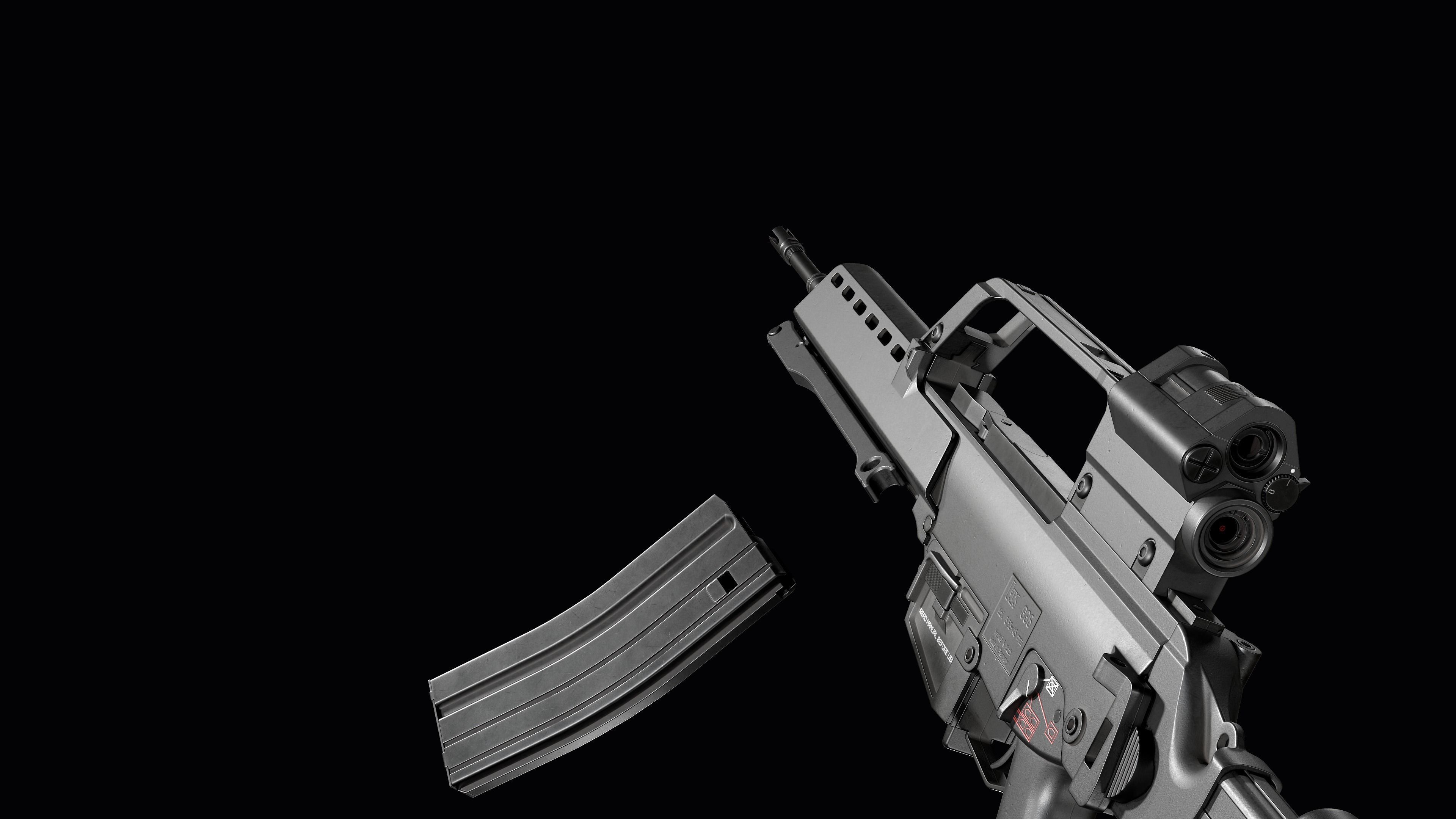 Fully modular assault rifle HK G36 G36E G36K G36KE G36C Low-poly 3D model_66