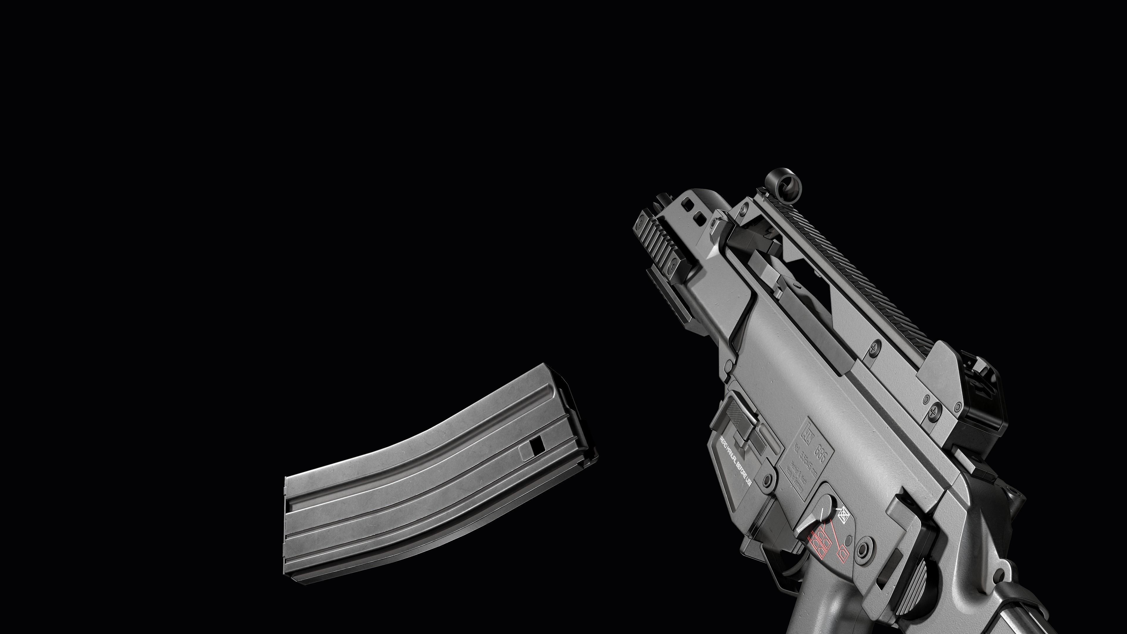 Fully modular assault rifle HK G36 G36E G36K G36KE G36C Low-poly 3D model_61