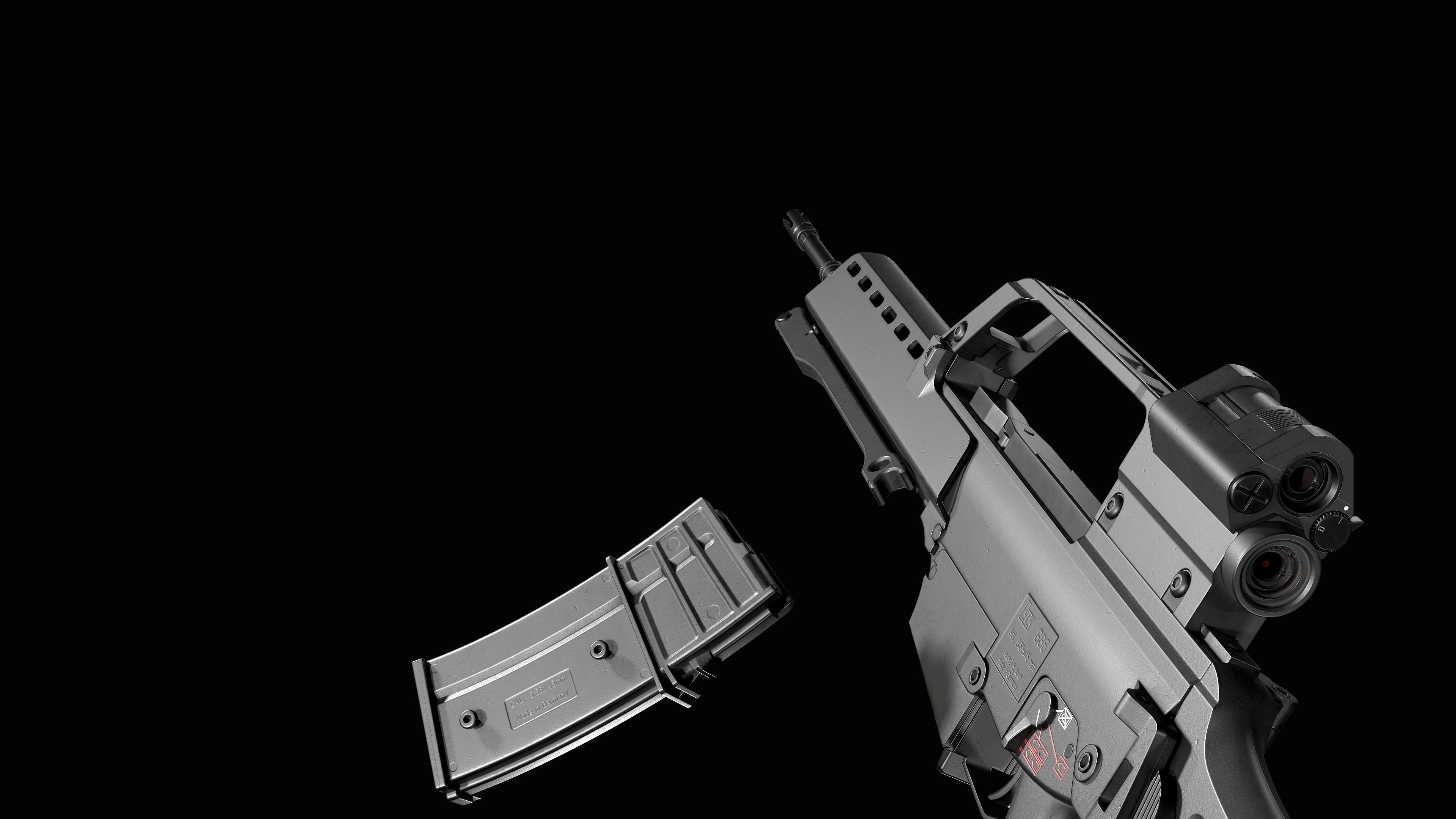 Fully modular assault rifle HK G36 G36E G36K G36KE G36C Low-poly 3D model_65